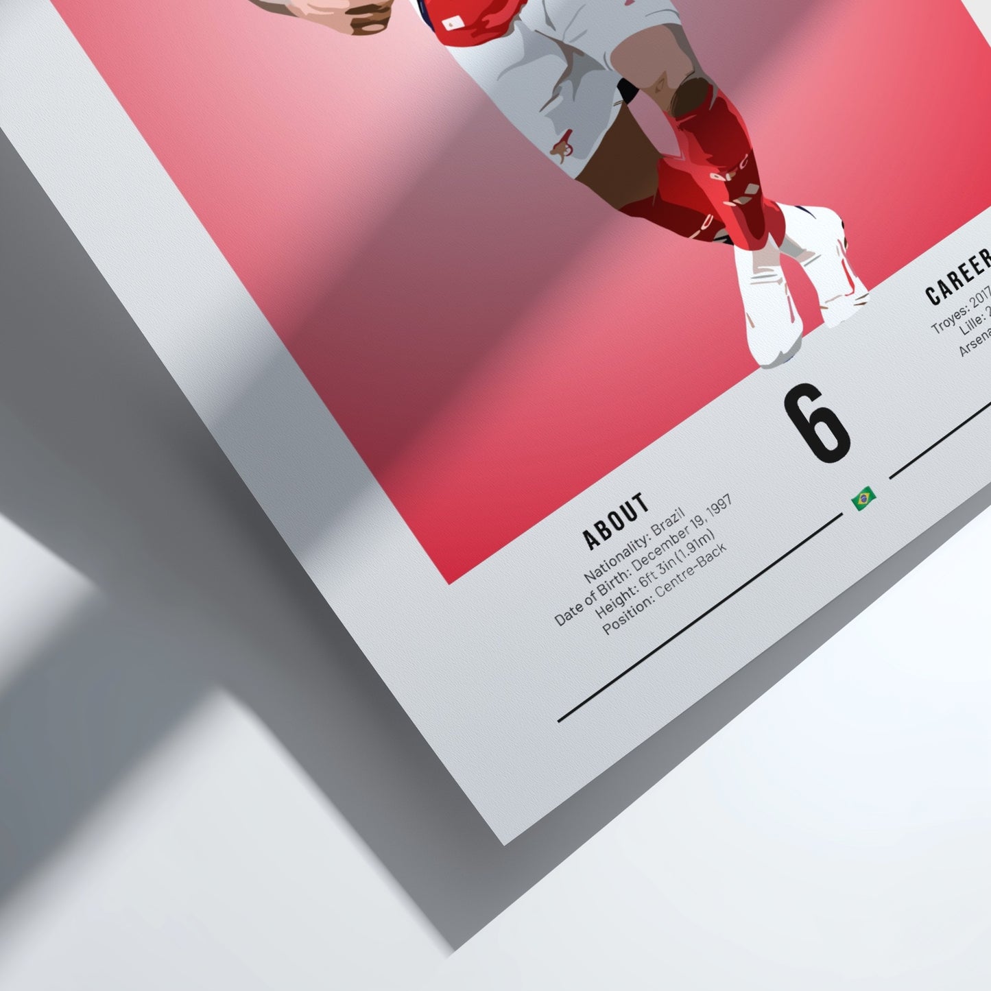 Gabriel Magalhães poster featuring vibrant colors and modern design, ideal for sports decor.