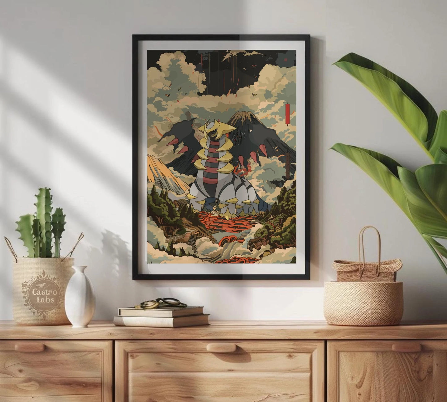 Giratina Poster: Japanese Style Legendary Pokemon Inspired Anime Artwork, Pokemon TCG Giratina