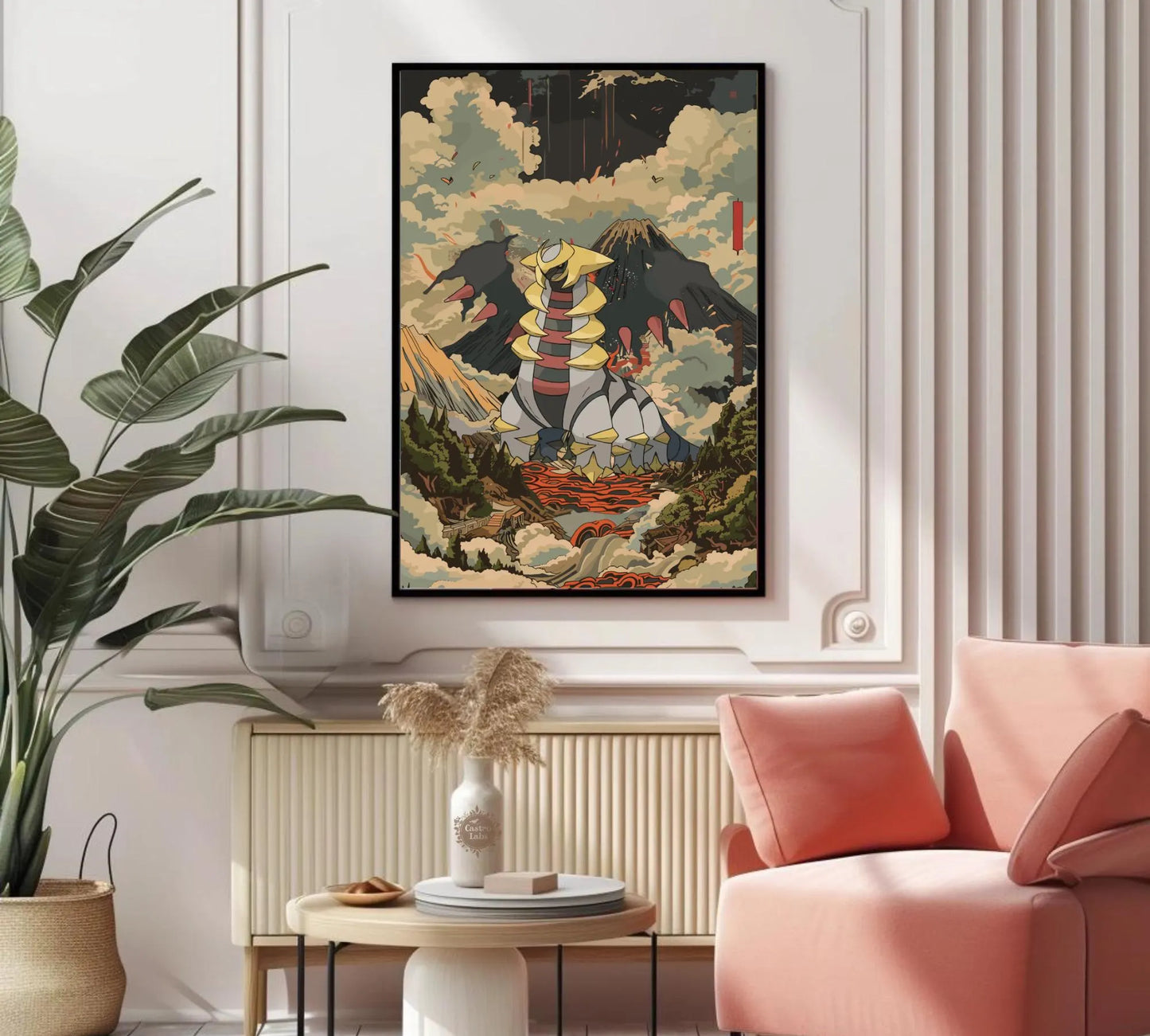 Giratina Poster: Japanese Style Legendary Pokemon Inspired Anime Artwork, Pokemon TCG Giratina