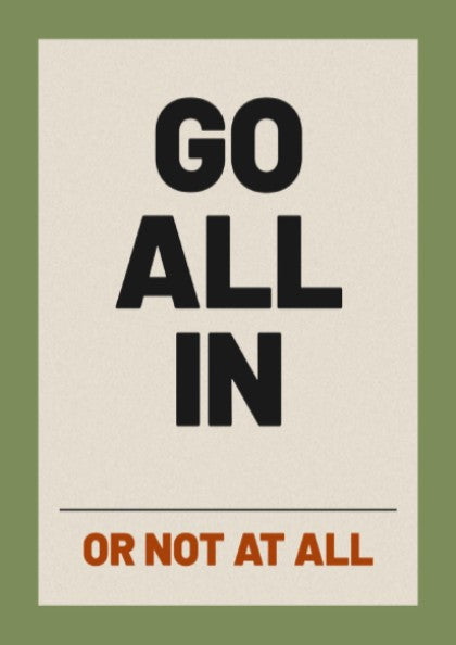 Motivational quotes poster featuring bold typography in neutral colors, designed to inspire and energize any