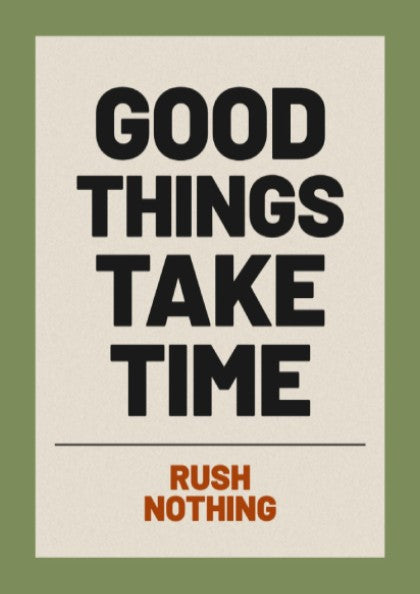 Motivational quotes poster featuring bold typography in earthy tones, perfect for home decor and inspiration.