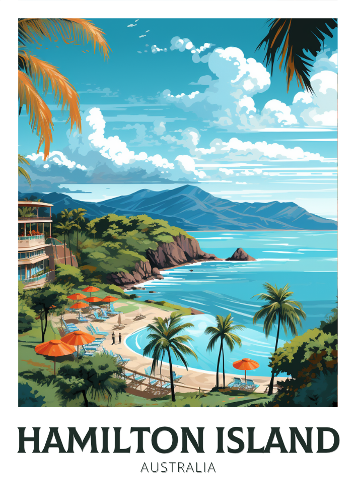 Australia HAMILTON ISLAND TRAVEL PRINT - WALLART AUSTRALIA