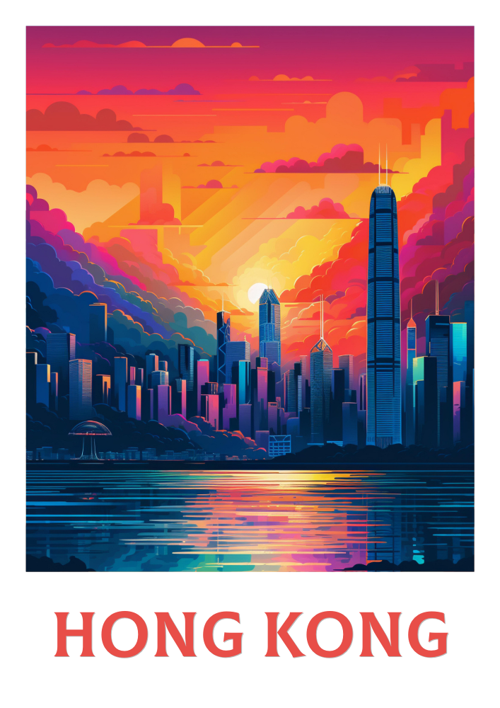 Asian HONG KONG PRINT - RETRO POSTER