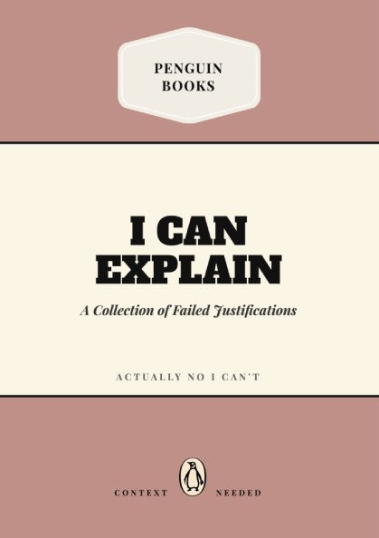 Funny quote poster featuring Penguins book illustration in playful colors and whimsical style