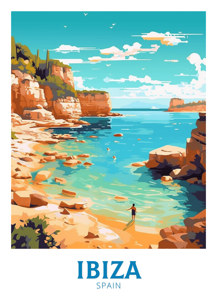 Europe IBIZA TRAVEL ARTWORK - SPAIN POSTER