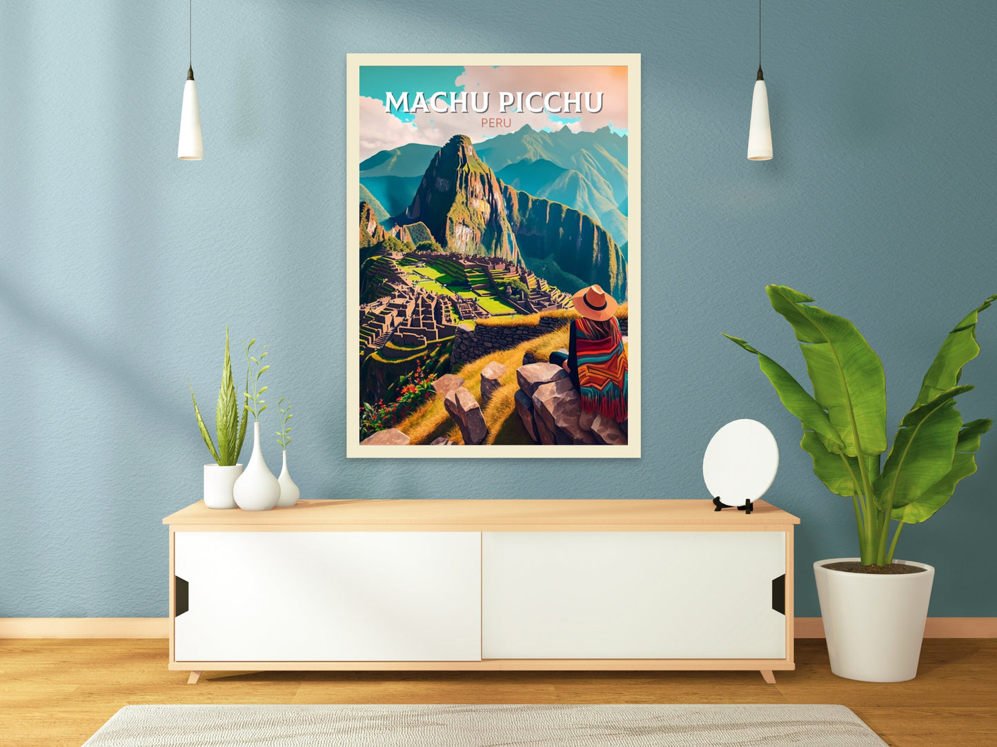 Machu Picchu Travel Poster | Wall Art | Travel Print | Housewarming Gift | Peru Travel Poster | ID 051