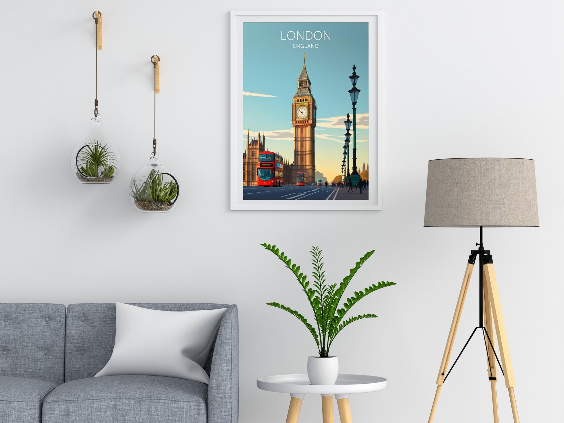 London Travel Print | London Illustration | London Wall Art | London Big Ben | London Print | London Home Decor | London Poster | ID 005