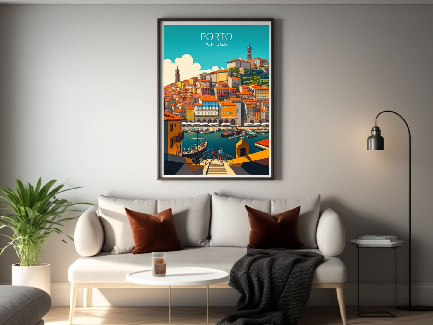 Porto Travel Print | Porto Illustration | Porto Wall Art | Porto Print | Portugal Print | Portugal Home Decor | Porto Poster | ID 046