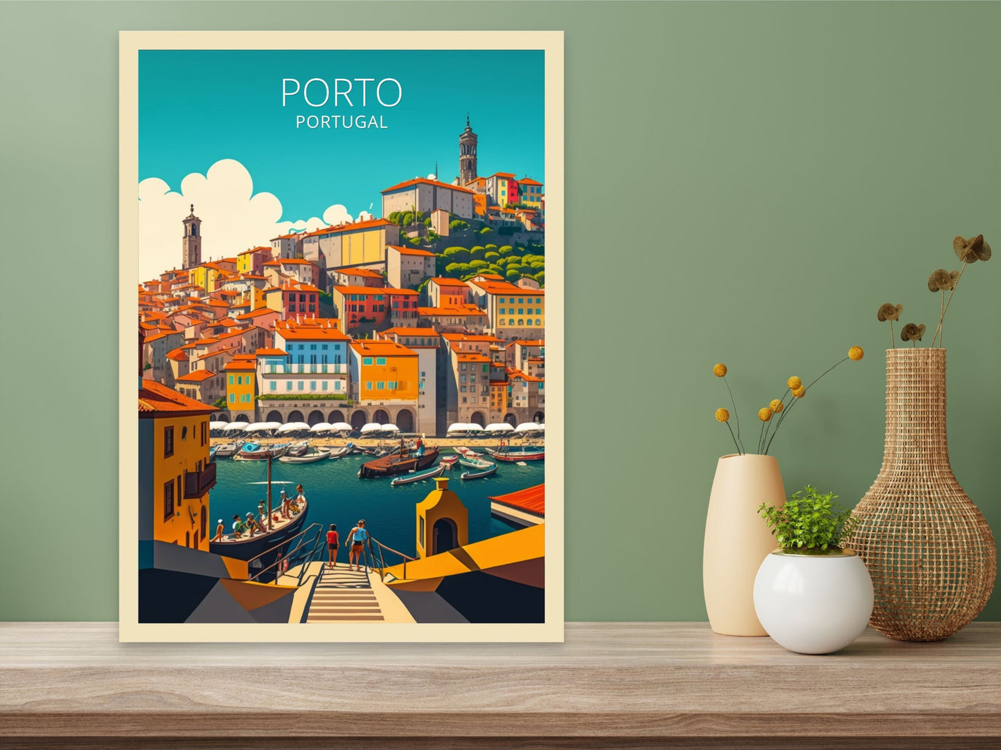 Porto Travel Print | Porto Illustration | Porto Wall Art | Porto Print | Portugal Print | Portugal Home Decor | Porto Poster | ID 046