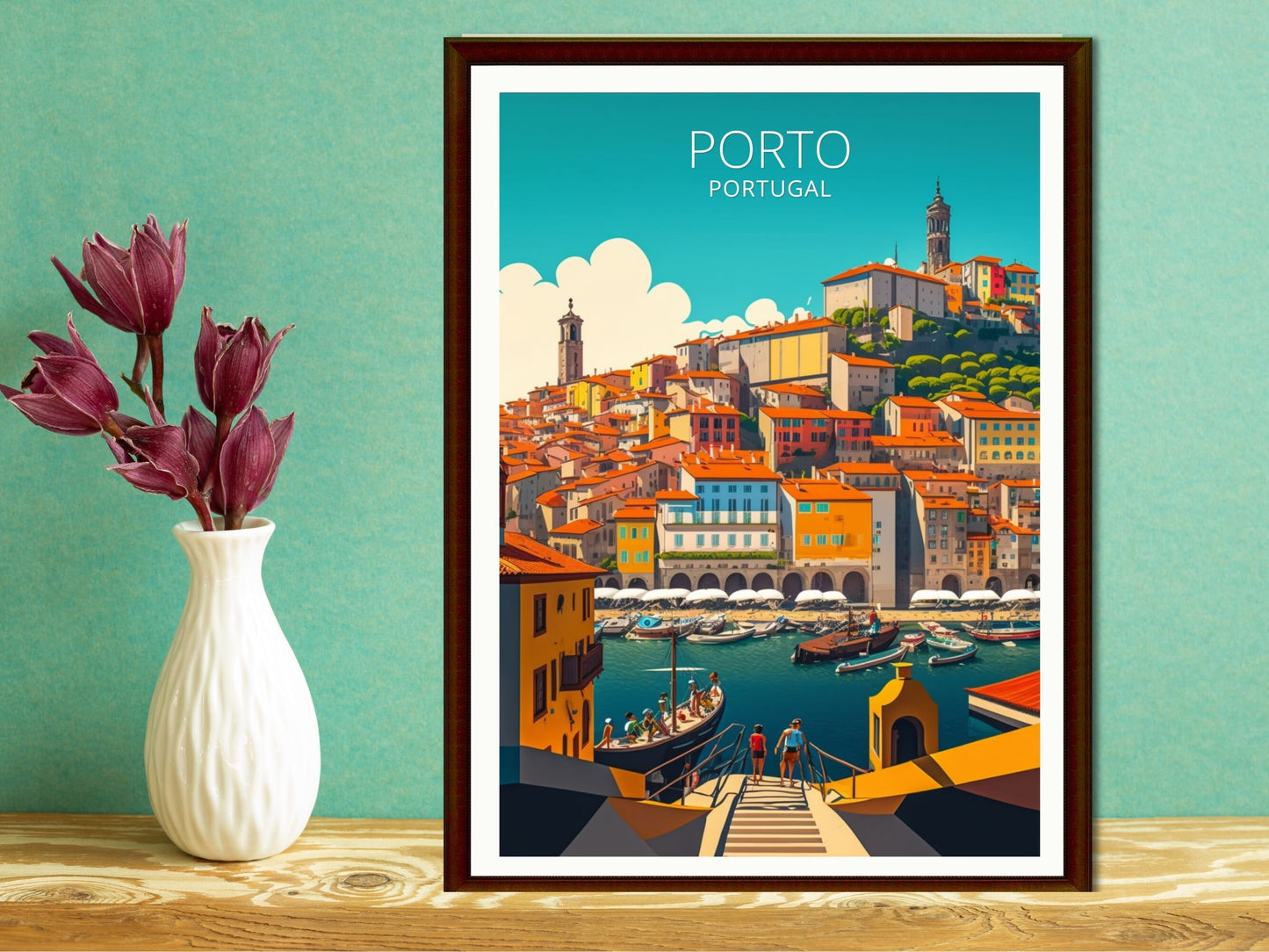 Porto Travel Print | Porto Illustration | Porto Wall Art | Porto Print | Portugal Print | Portugal Home Decor | Porto Poster | ID 046