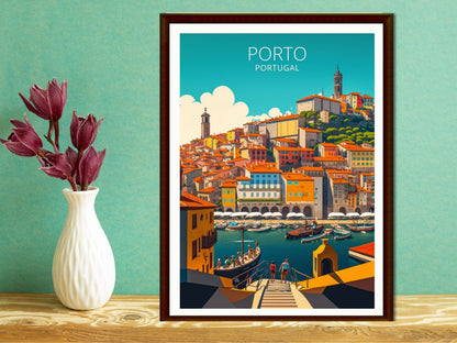 Porto Travel Print | Porto Illustration | Porto Wall Art | Porto Print | Portugal Print | Portugal Home Decor | Porto Poster | ID 046