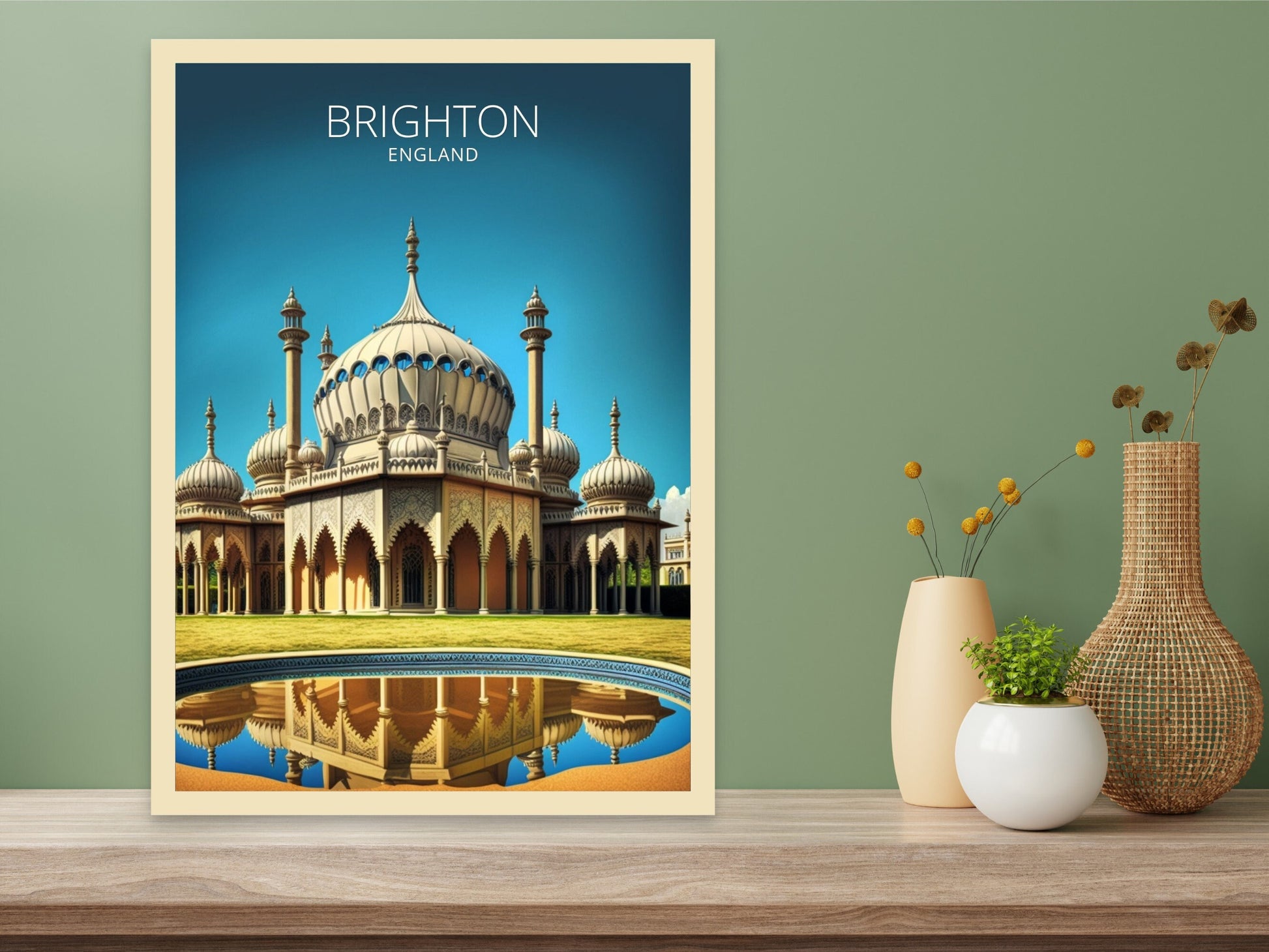 Brighton Travel Print | Brighton Illustration | Brighton Wall Art | England Print | Brighton Home Decor | Brighton Poster | ID 010