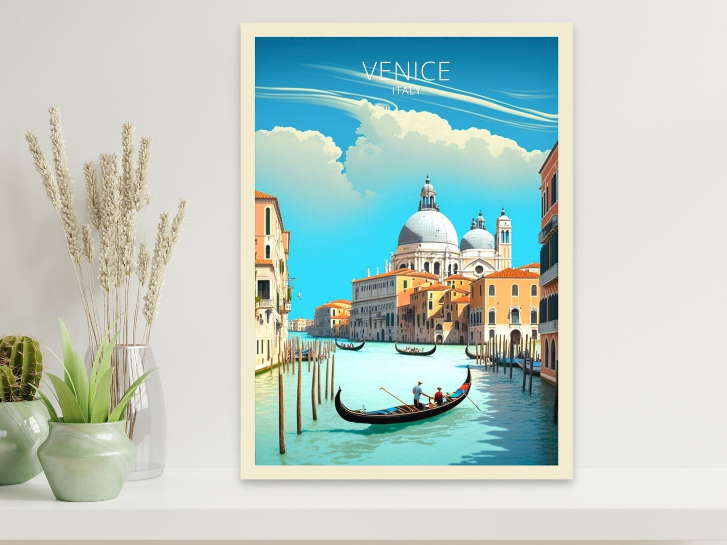 Venice Travel Print | Venice Illustration | Venice Wall Art | Venice Poster | Italy Poster | Venice Home Decor | Venice Home Decor | ID 011