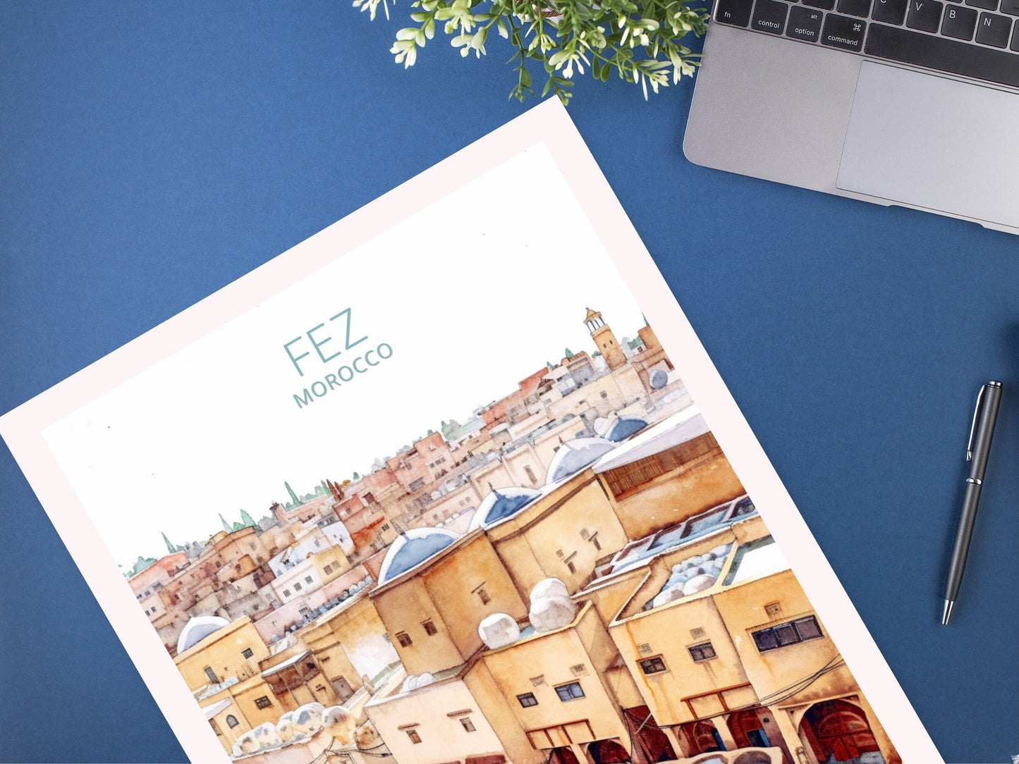 Fez Travel Print | Fez Illustration | Fez Wall Art | Fez Print | Morocco Print | Morocco Home Décor | Fez Poster | Travel gift | ID 013