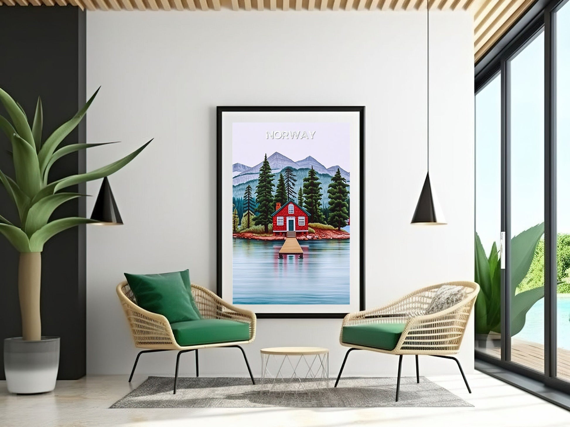 Norway Travel Print | Norway Illustration | Norway Wall Art | Norway Print | Norway Print| Norway Print Painting | ID 032