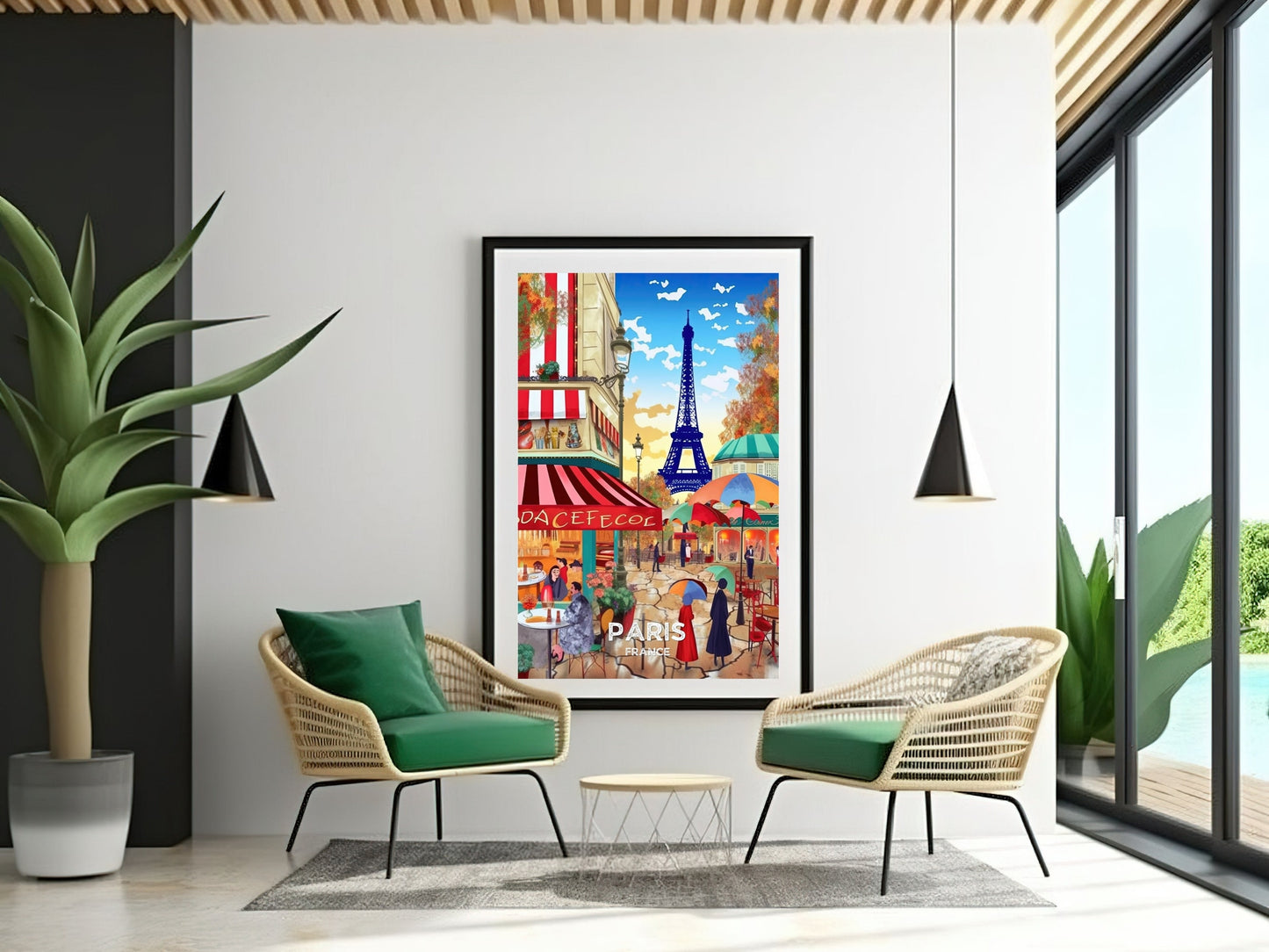 Paris Travel Print | Paris Illustration | Paris Wall Art | France Print | Paris Print| Paris France Print Painting | Paris Affiche | ID 031