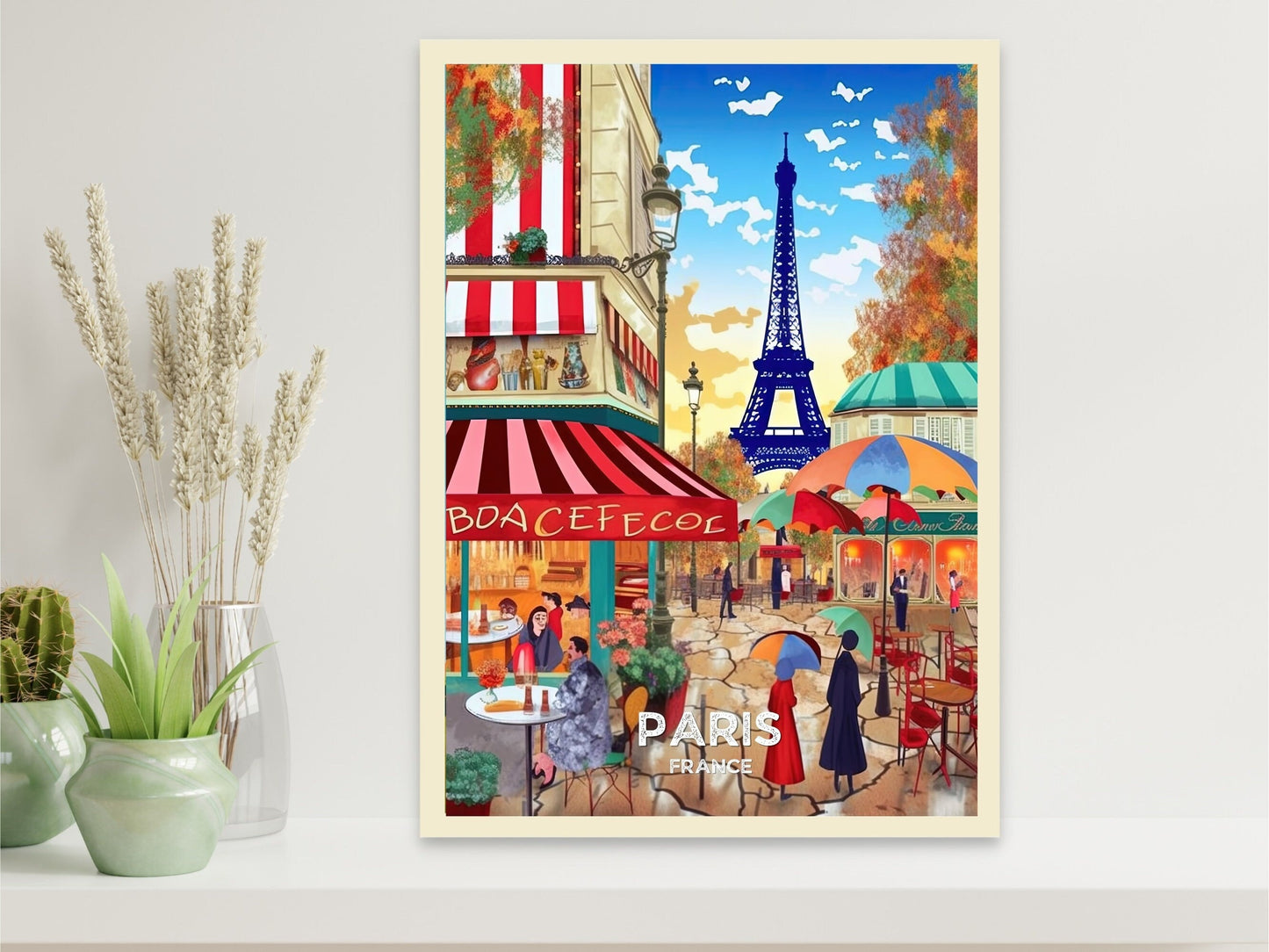 Paris Travel Print | Paris Illustration | Paris Wall Art | France Print | Paris Print| Paris France Print Painting | Paris Affiche | ID 031