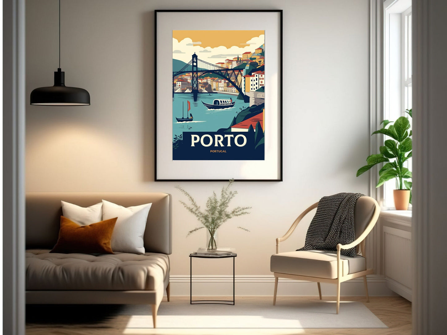 Porto Travel Print | Porto Illustration | Porto Art | Porto Print | Portugal Print | Portugal Decor | Porto Poster | Travel gift | ID 037