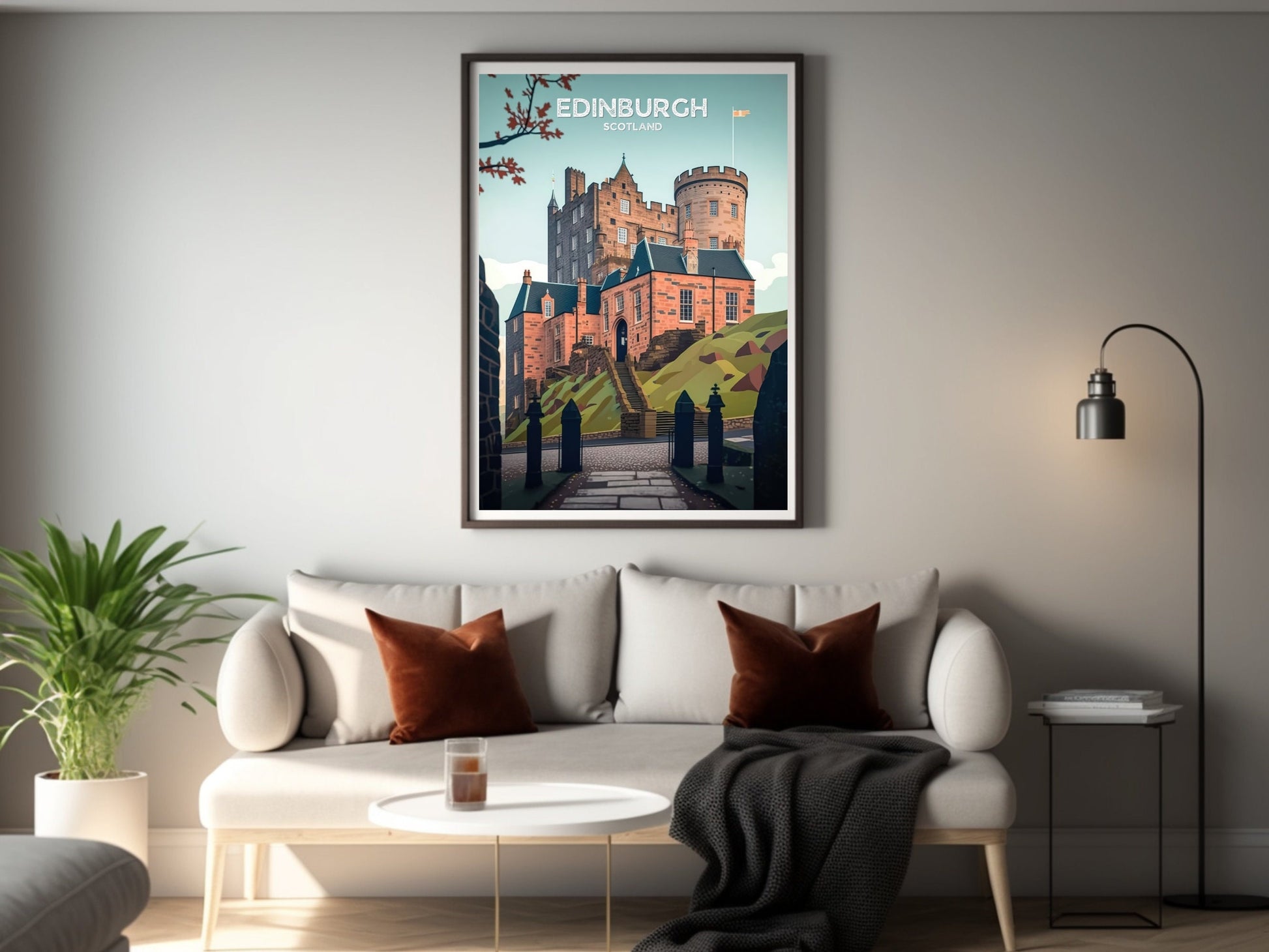 Edinburgh Travel Print | Edinburgh Illustration | Edinburgh Wall Art | Edinburgh Castle Print | Scotland Print | Scotland Poster | ID 041