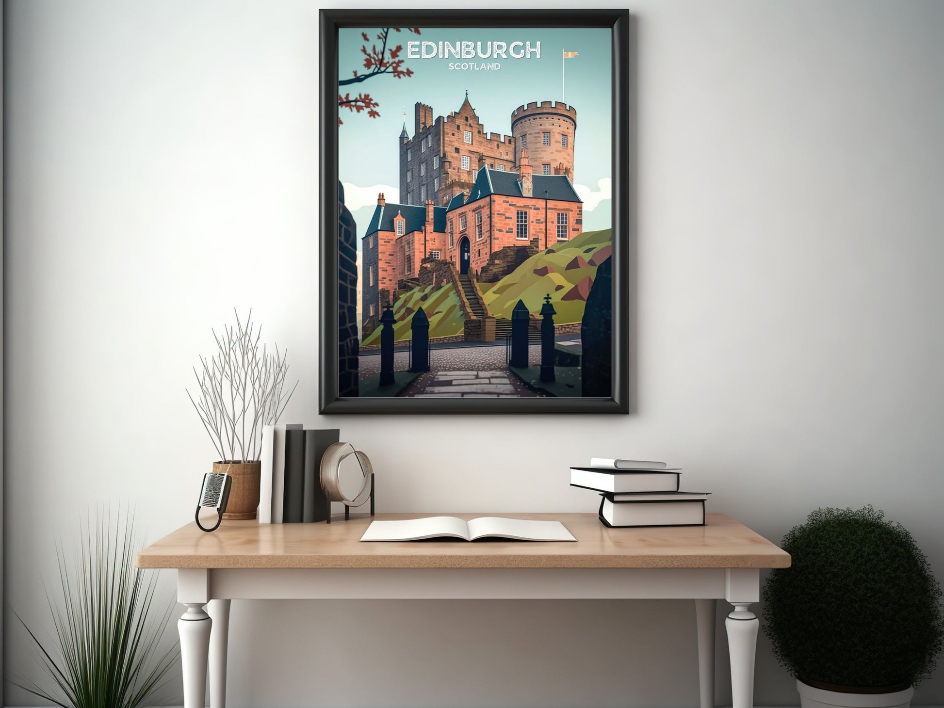 Edinburgh Travel Print | Edinburgh Illustration | Edinburgh Wall Art | Edinburgh Castle Print | Scotland Print | Scotland Poster | ID 041