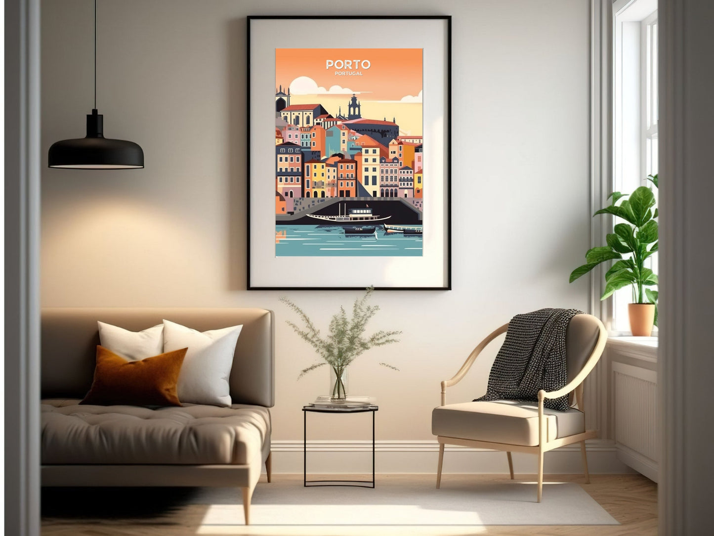 Porto Travel Print | Porto Illustration | Porto Wall Art | Porto Print | Portugal Print | Portugal Home Decor | Porto Poster | ID 044