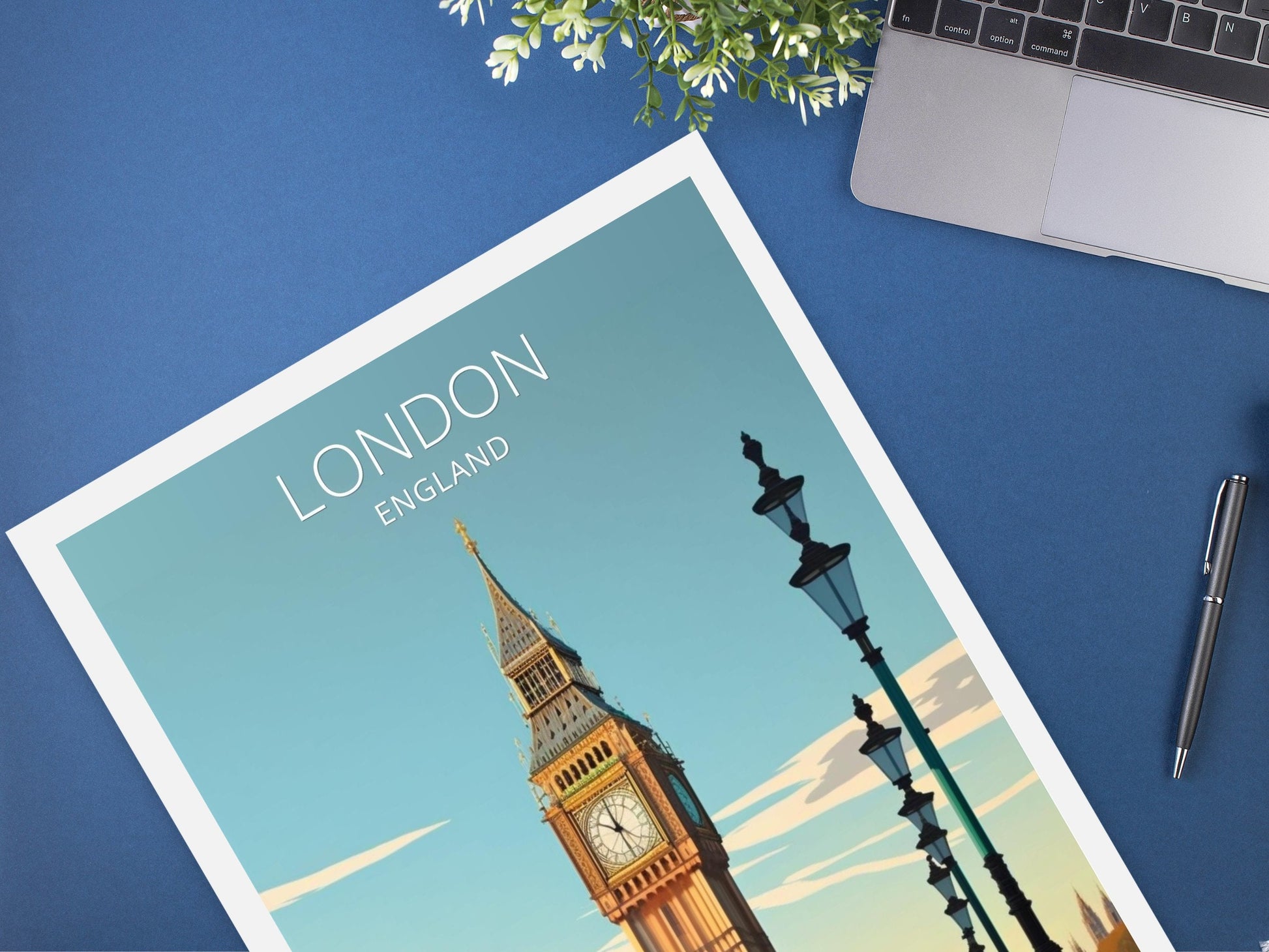 London Travel Print | London Illustration | London Wall Art | London Big Ben | London Print | London Home Decor | London Poster | ID 005