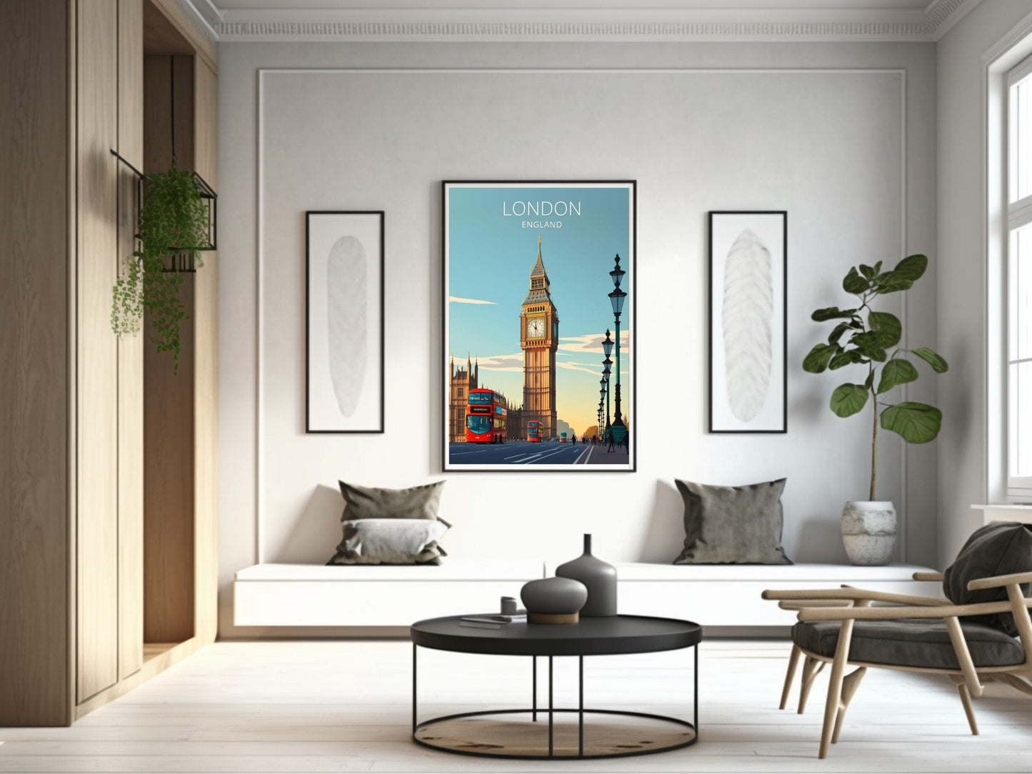 London Travel Print | London Illustration | London Wall Art | London Big Ben | London Print | London Home Decor | London Poster | ID 005