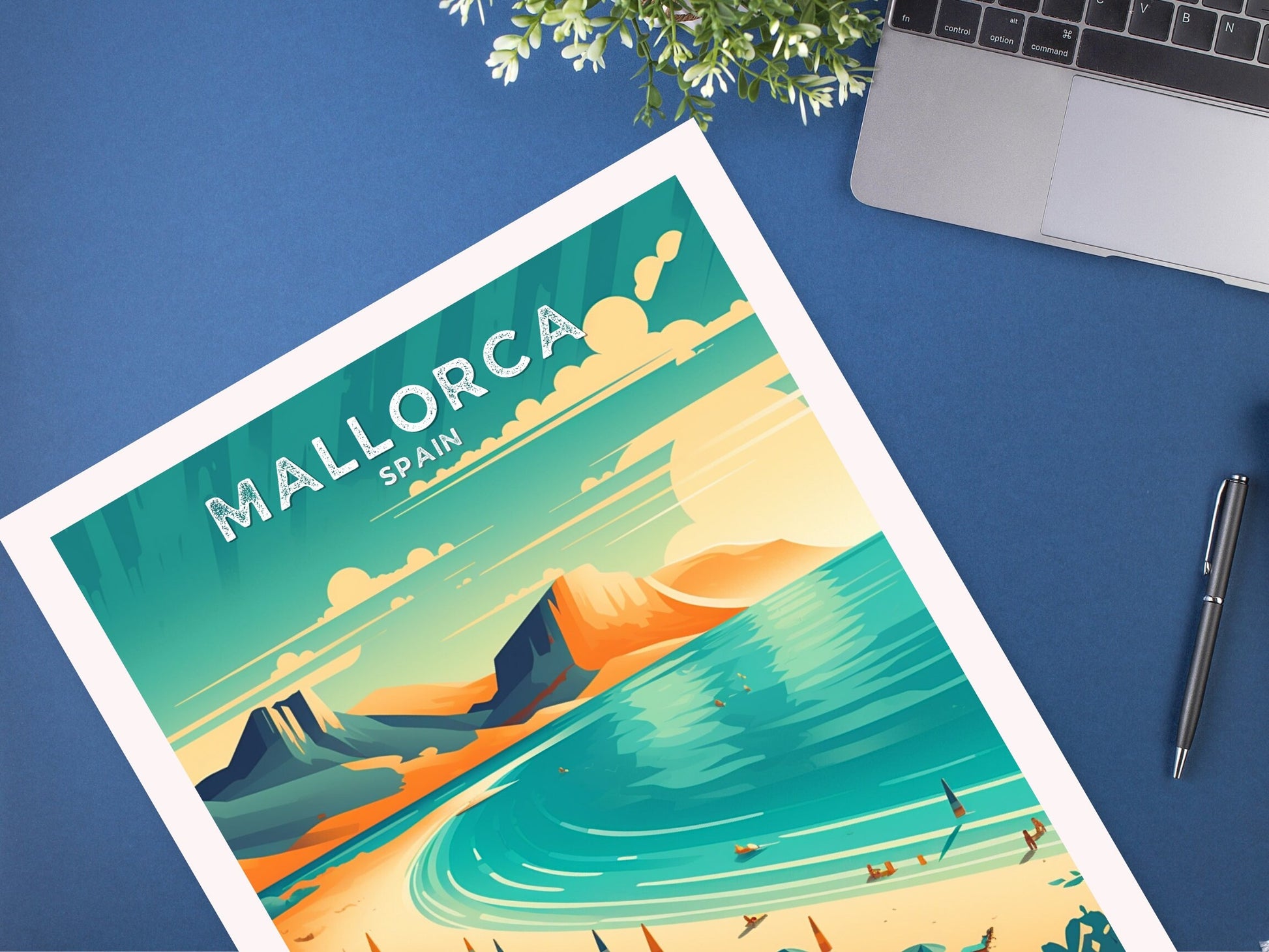 Mallorca Travel Print | Mallorca Illustration | Mallorca Wall Art | Mallorca Print | Spain Print | Spain Home Decor | Spain Poster | ID 035