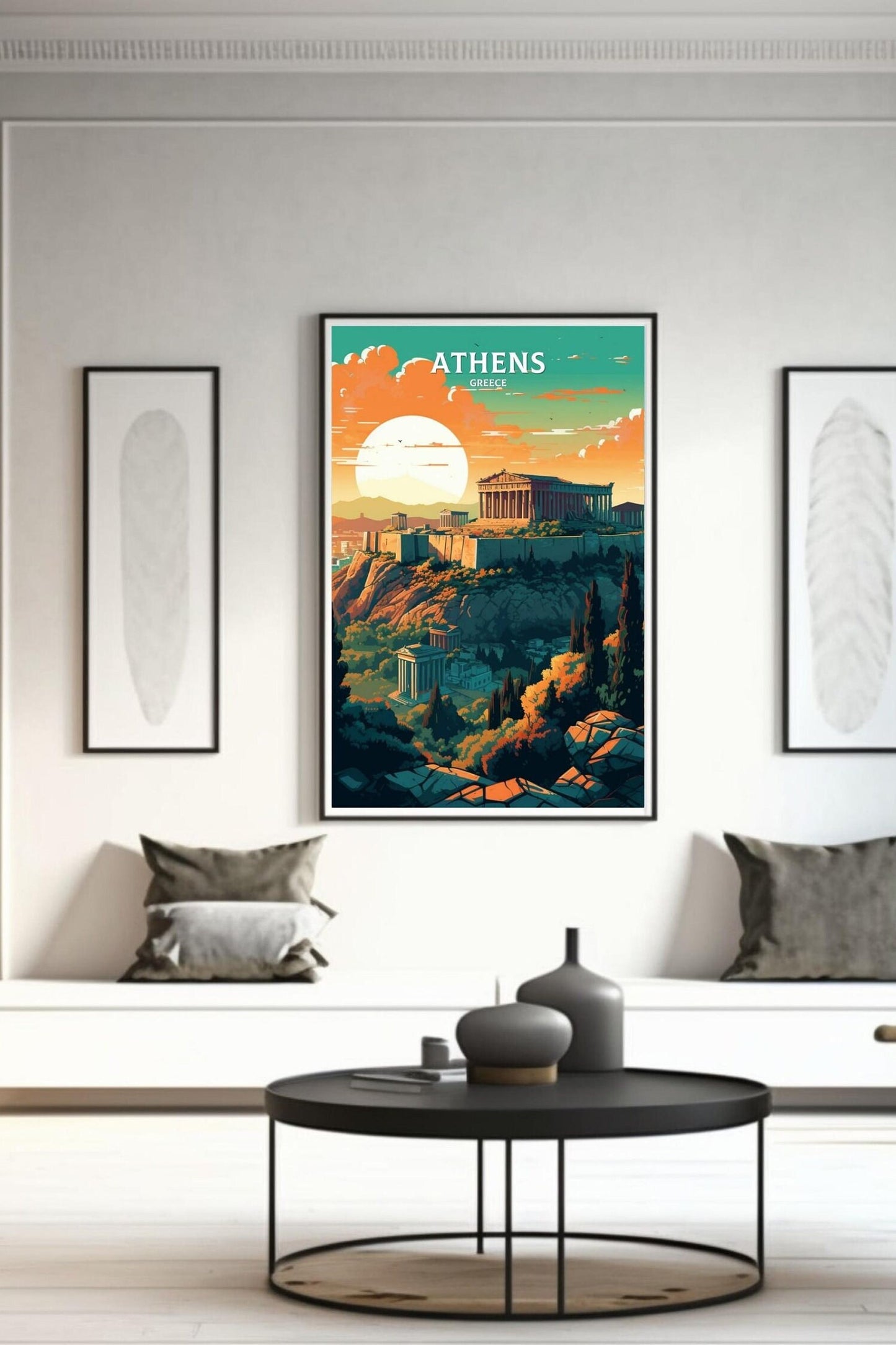 Athens Travel Print | Athens Illustration | Acropolis | Athens Print | Greece Print | Greece Home Decor | Parthenon Poster | ID 055