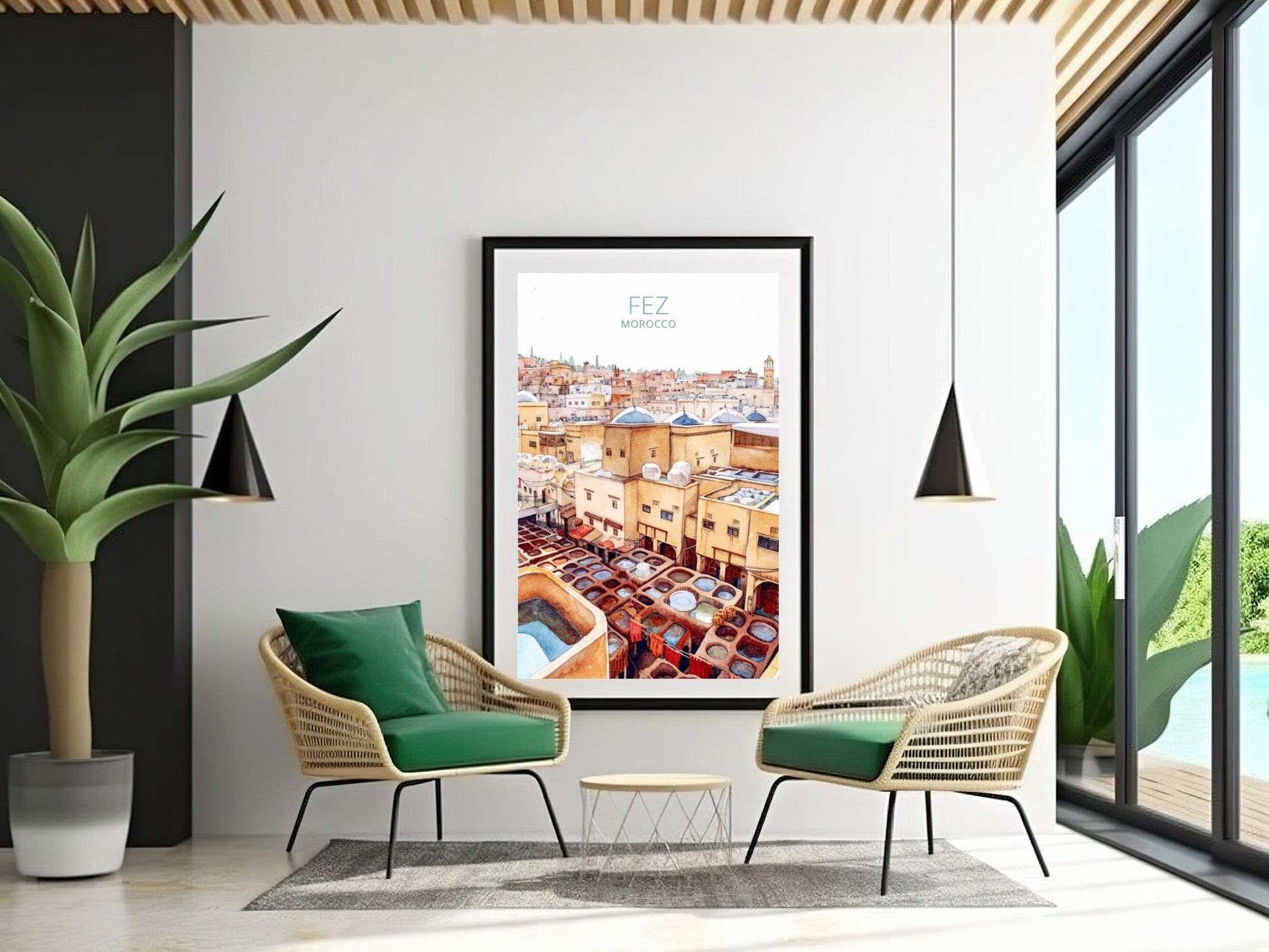 Fez Travel Print | Fez Illustration | Fez Wall Art | Fez Print | Morocco Print | Morocco Home Décor | Fez Poster | Travel gift | ID 013