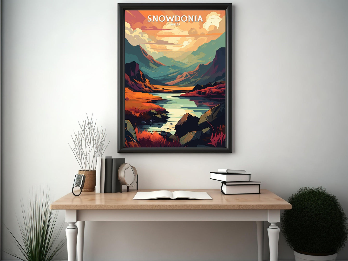 Snowdonia Travel Print | Snowdonia Illustration | SnowdoniaWall Art | walles Print | Snowdonia Home Decor | Snowdonia Poster | ID 057