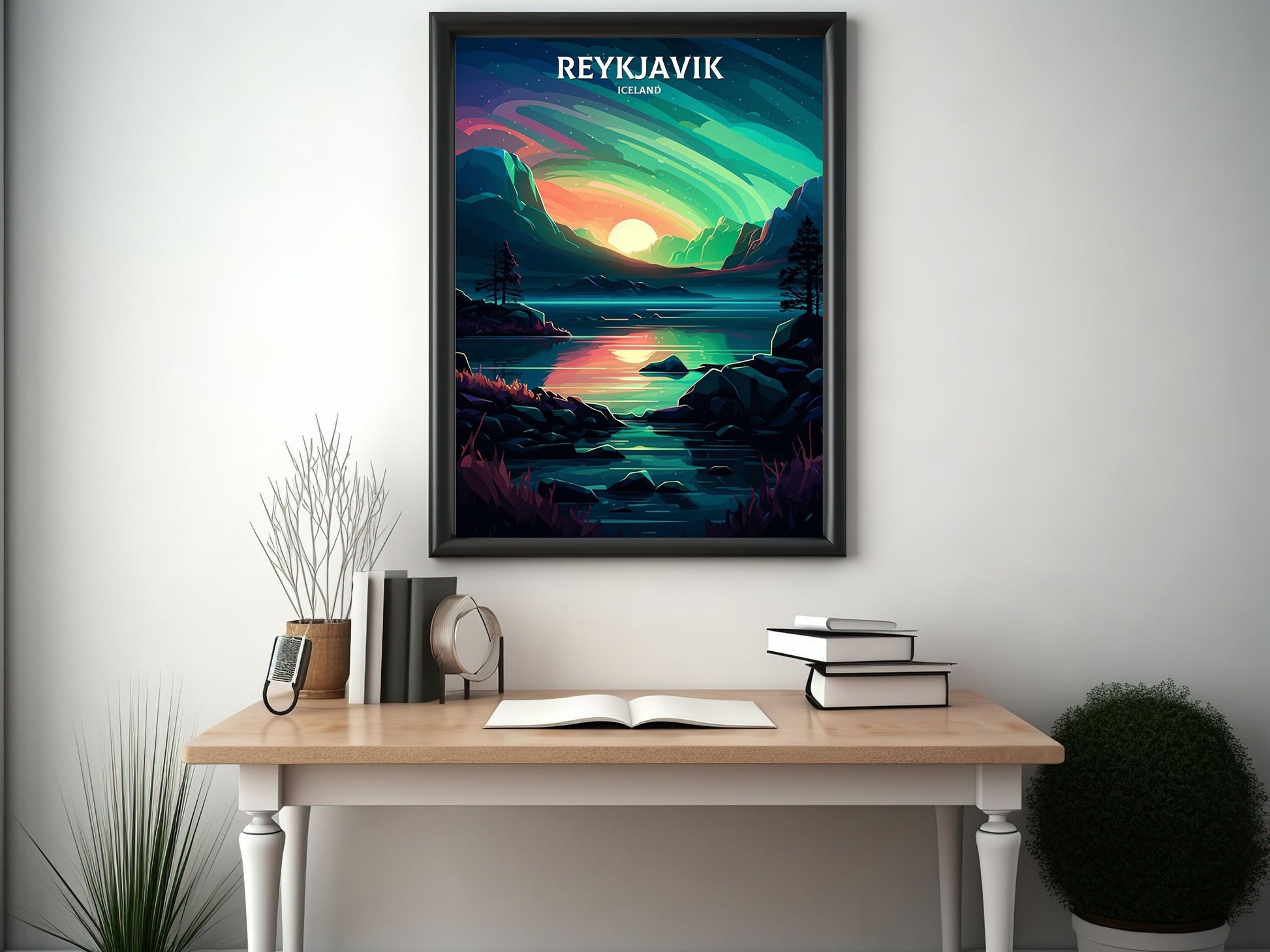 Reykjavik Travel Print | Reykjavik Illustration | Reykjavik Wall Art | Iceland Print | Reykjavik Home Decor | Reykjavik Poster | ID 058