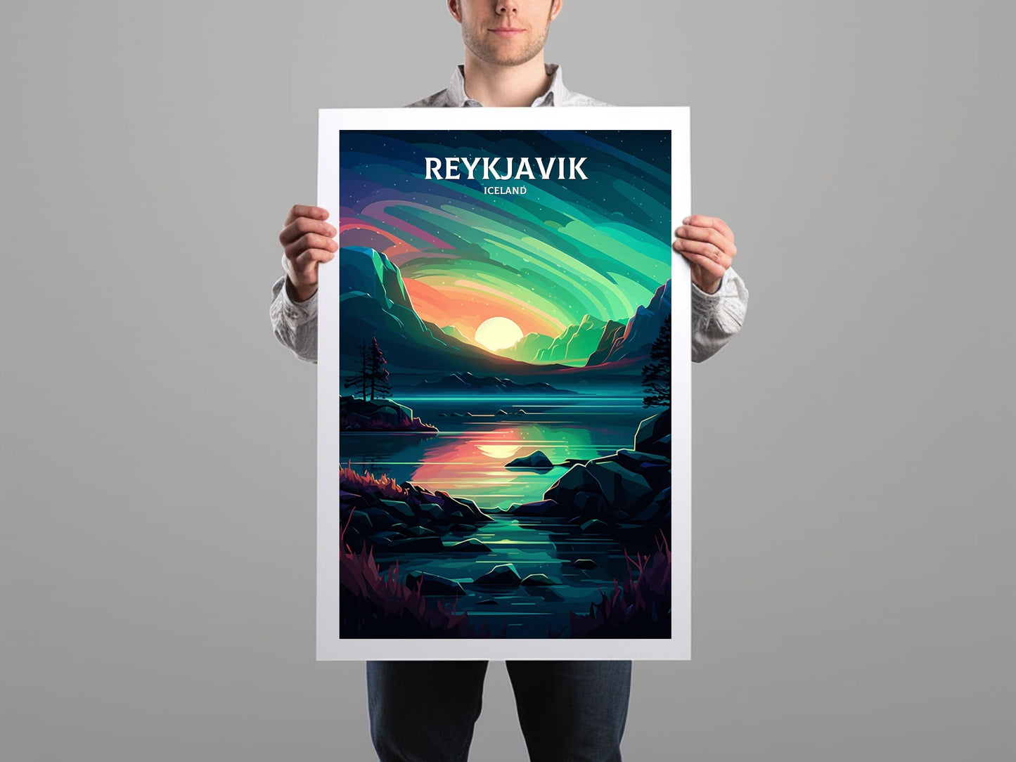 Reykjavik Travel Print | Reykjavik Illustration | Reykjavik Wall Art | Iceland Print | Reykjavik Home Decor | Reykjavik Poster | ID 058