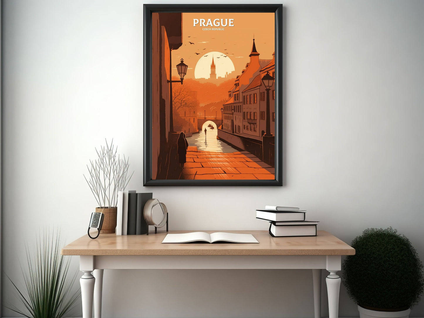 Prague Travel Print | Prague Illustration | Prague Wall Art | Chech Republic Print | Prague Home Decor | Prague Poster | ID 061