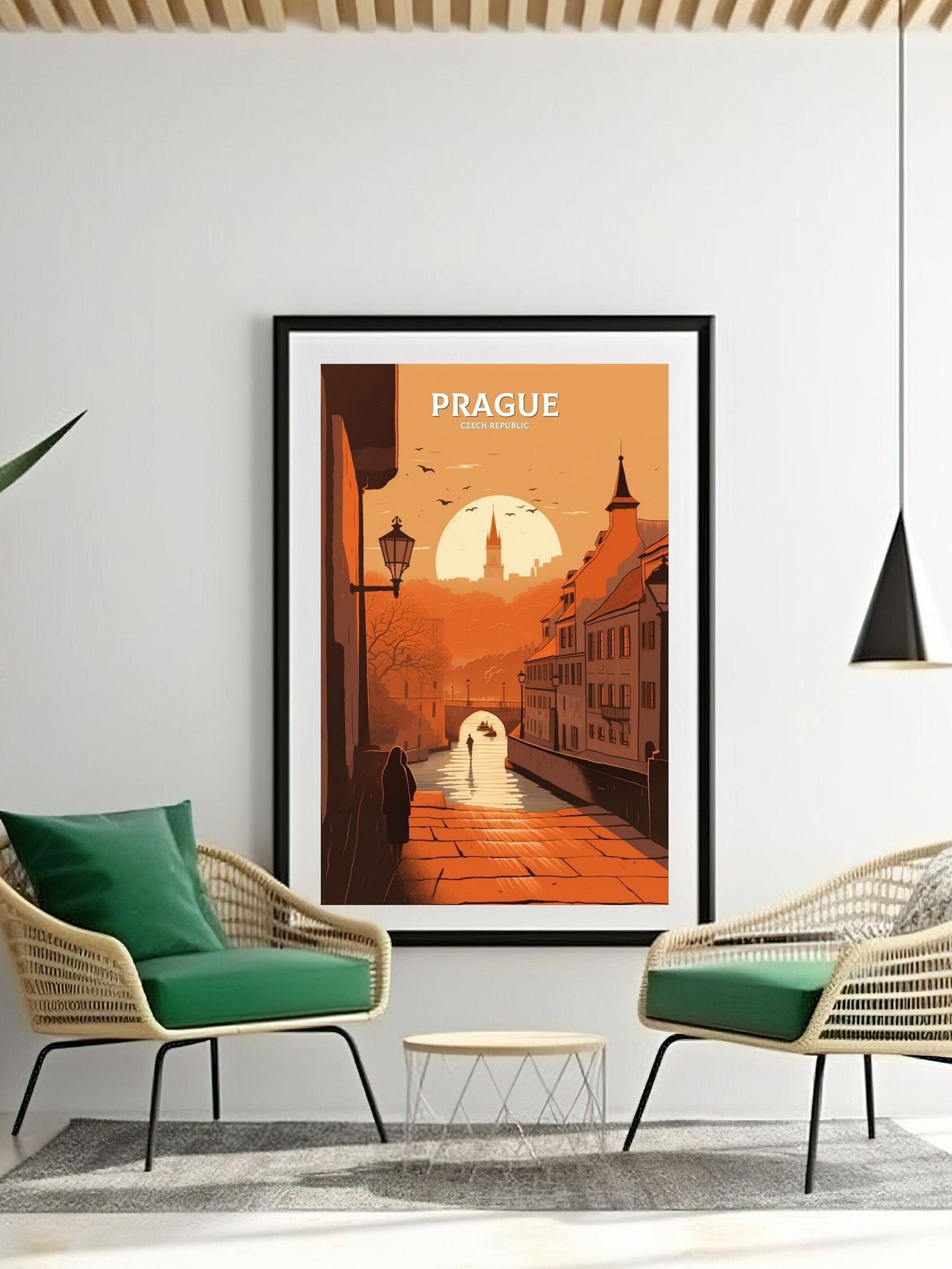 Prague Travel Print | Prague Illustration | Prague Wall Art | Chech Republic Print | Prague Home Decor | Prague Poster | ID 061