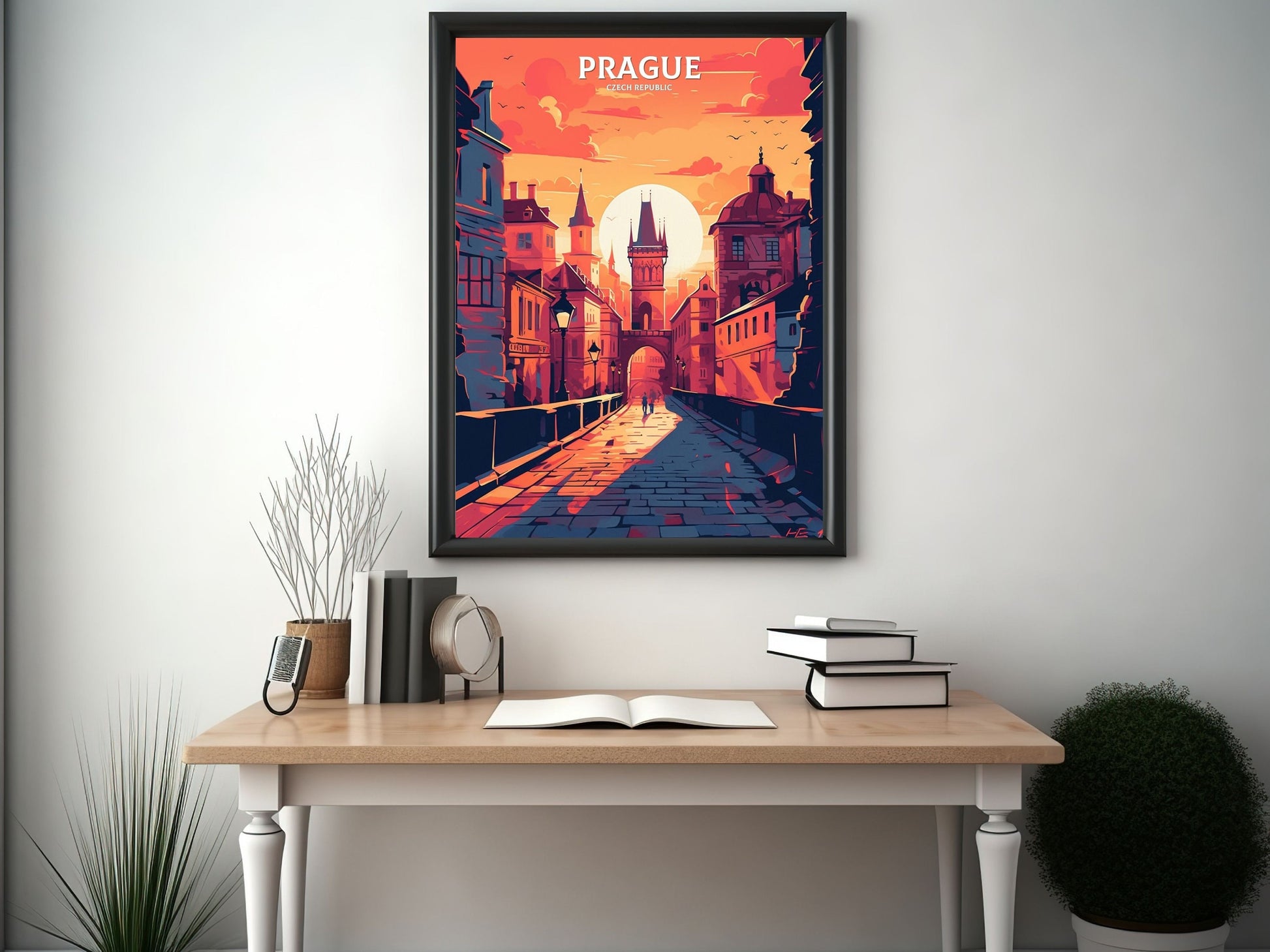 Prague Travel Print | Prague Illustration | Prague Wall Art | Chech Republic Print | Prague Home Decor | Prague Poster | ID 062