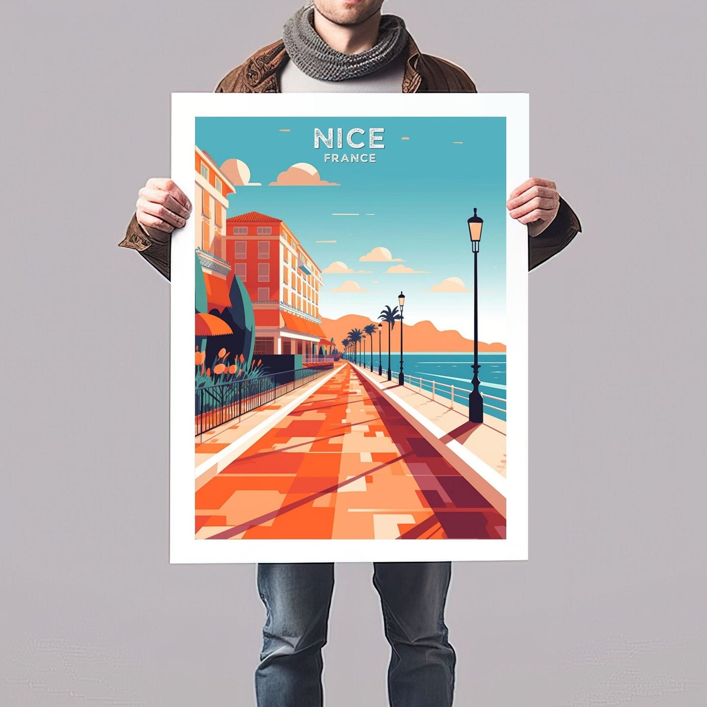 Nice Travel Print | Nice Illustration | Nice Wall Art | France Print | Nice Home Decor | Nice Poster | ID 063