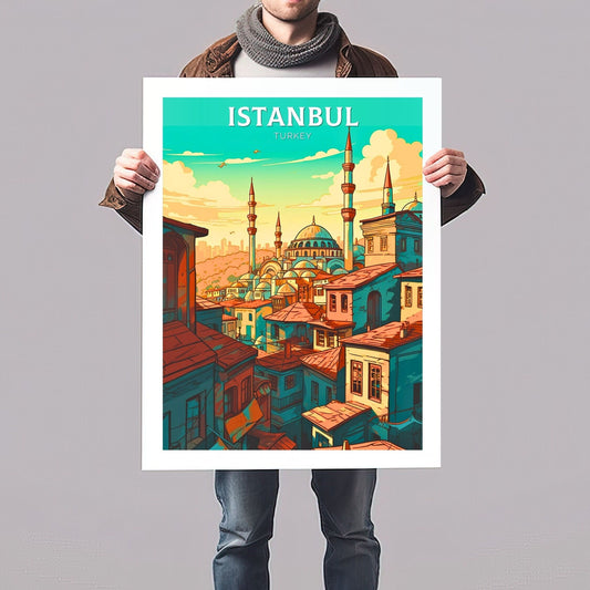 Istanbul Travel Print | Istanbul Illustration | Istanbul Wall Art | Turkey Print | Istanbul Home Decor | Istanbul Poster | ID 064