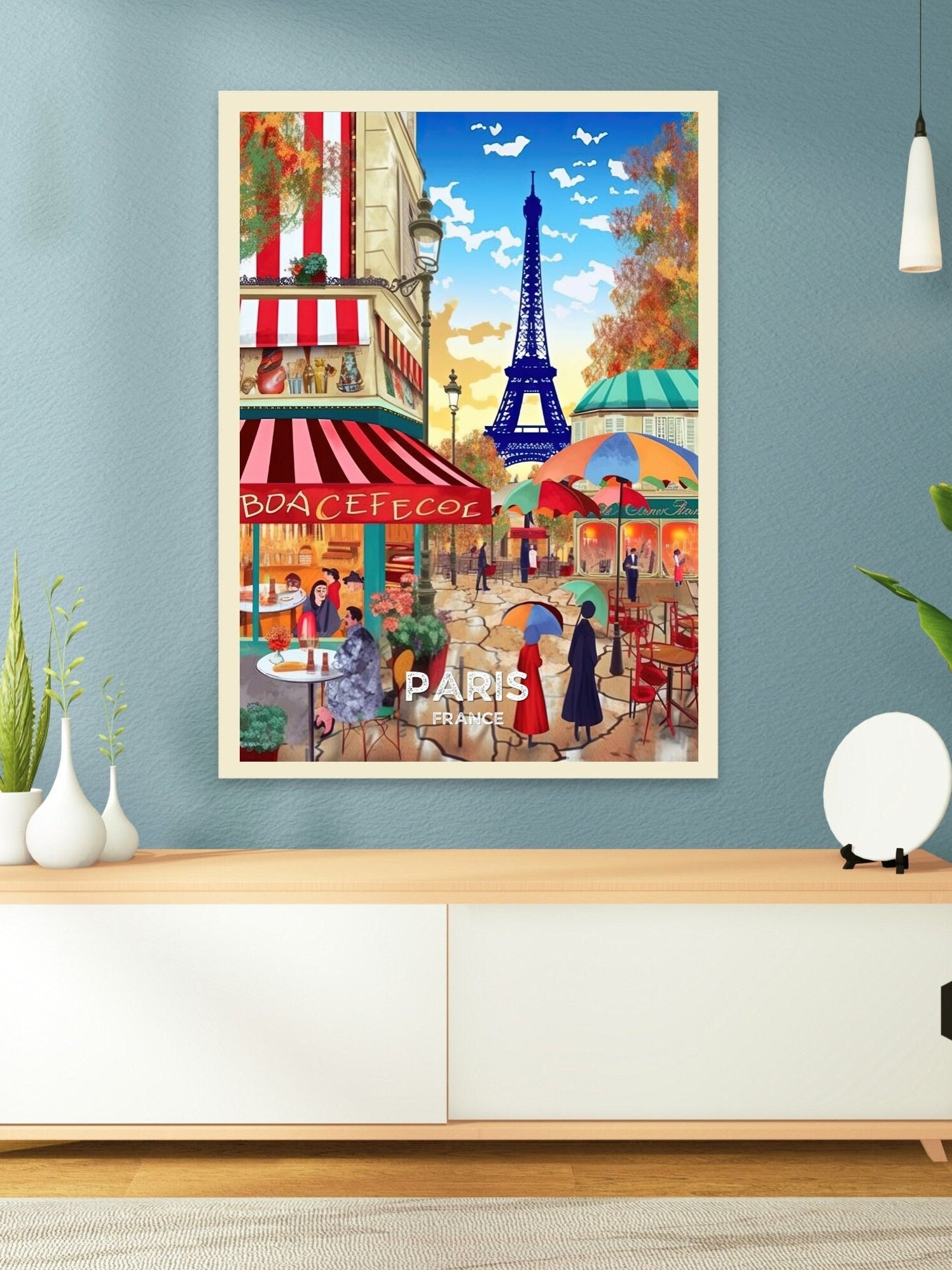 Paris Travel Print | Paris Illustration | Paris Wall Art | France Print | Paris Print| Paris France Print Painting | Paris Affiche | ID 031