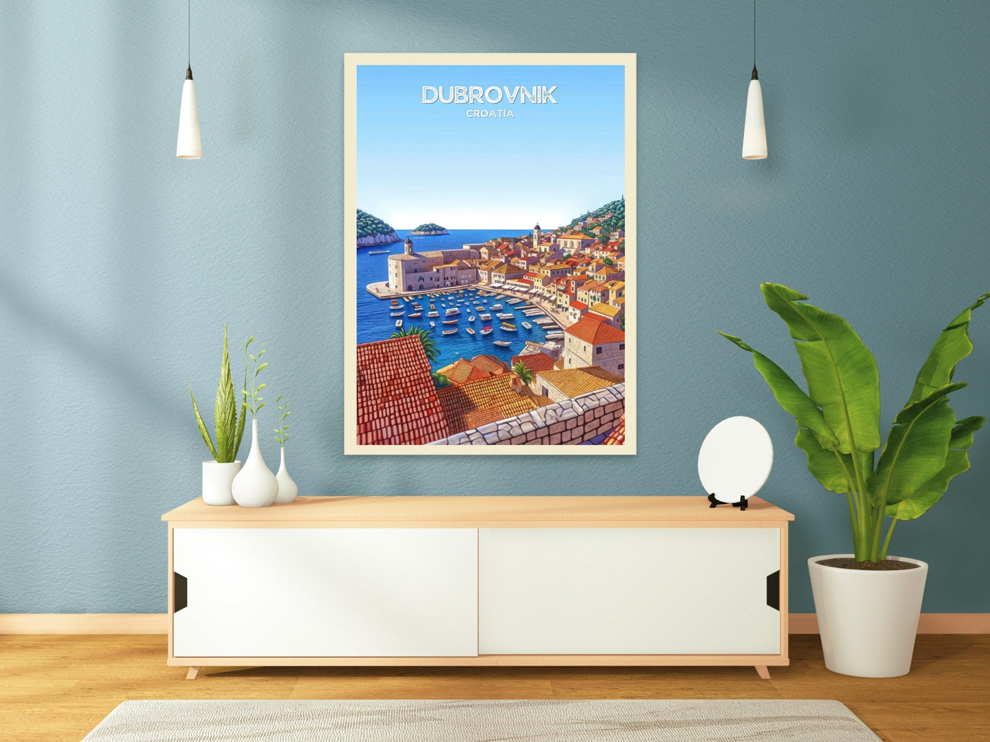 Dubrovnik Croatia Travel Print | Dubrovnik Illustration | Dubrovnik Wall Art | Croatia Print | Dubrovnik Print| Dubrovnik Painting | ID 025