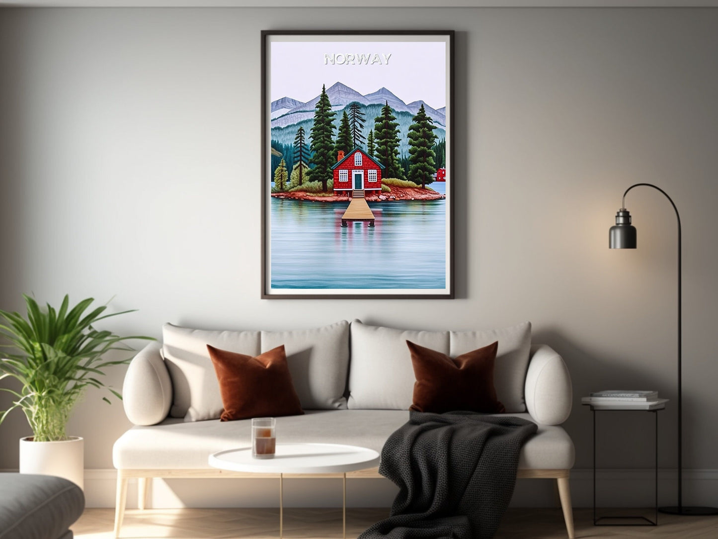 Norway Travel Print | Norway Illustration | Norway Wall Art | Norway Print | Norway Print| Norway Print Painting | ID 032