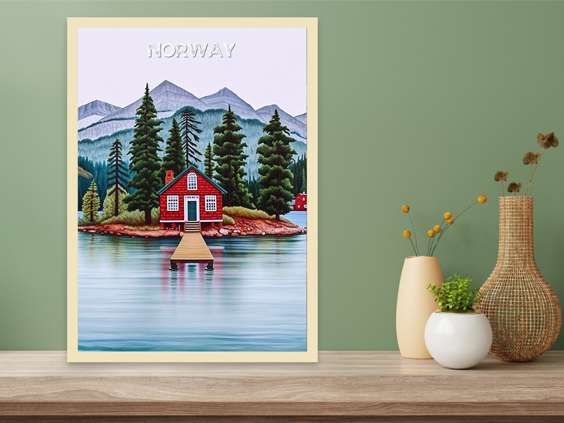 Norway Travel Print | Norway Illustration | Norway Wall Art | Norway Print | Norway Print| Norway Print Painting | ID 032