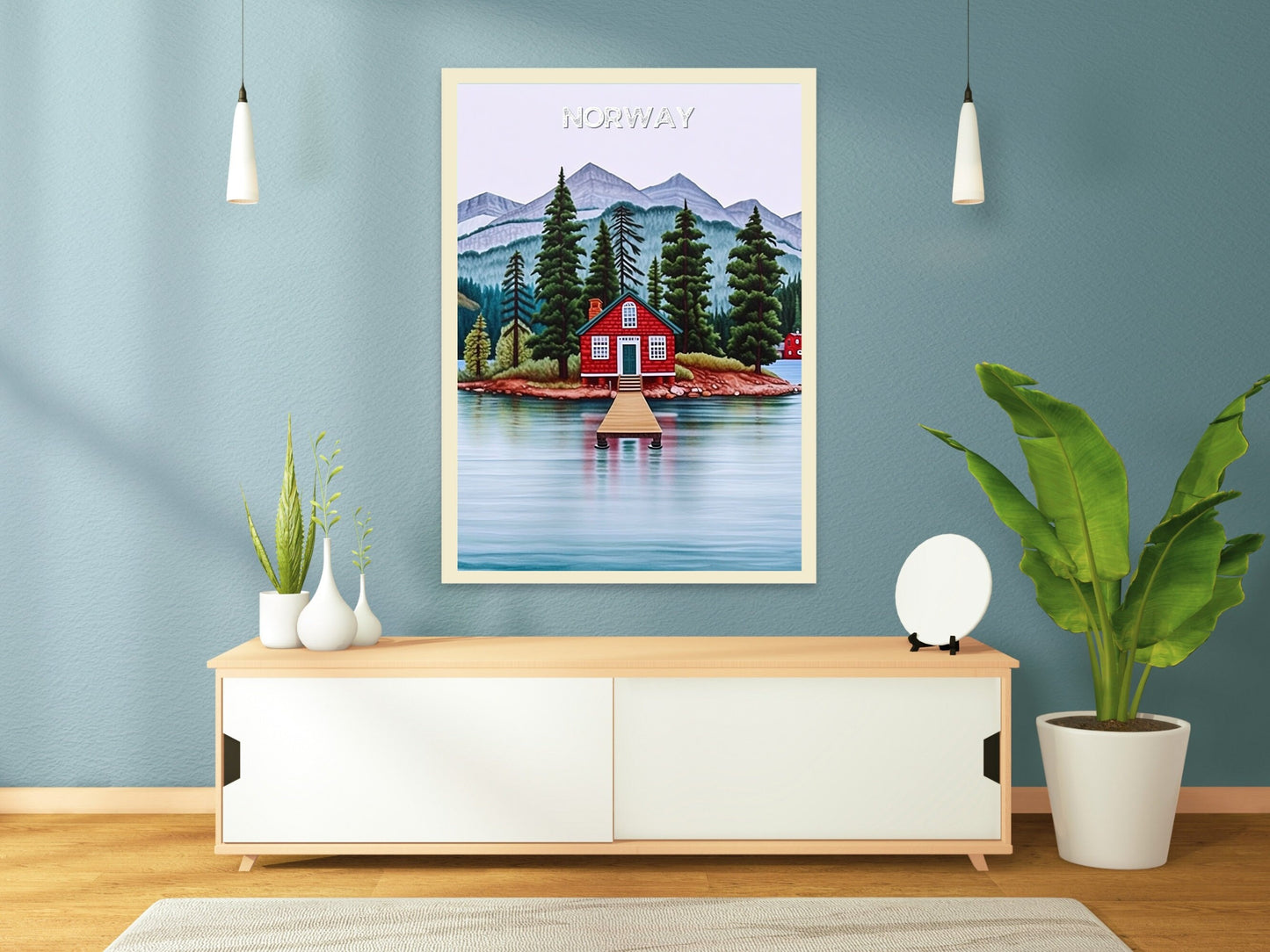 Norway Travel Print | Norway Illustration | Norway Wall Art | Norway Print | Norway Print| Norway Print Painting | ID 032