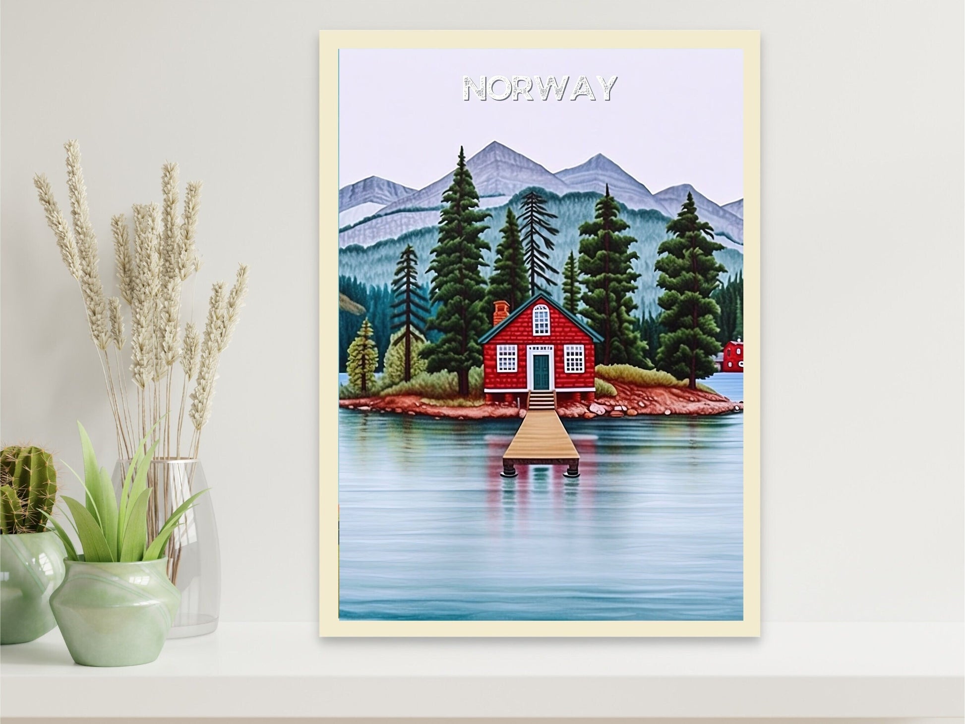 Norway Travel Print | Norway Illustration | Norway Wall Art | Norway Print | Norway Print| Norway Print Painting | ID 032