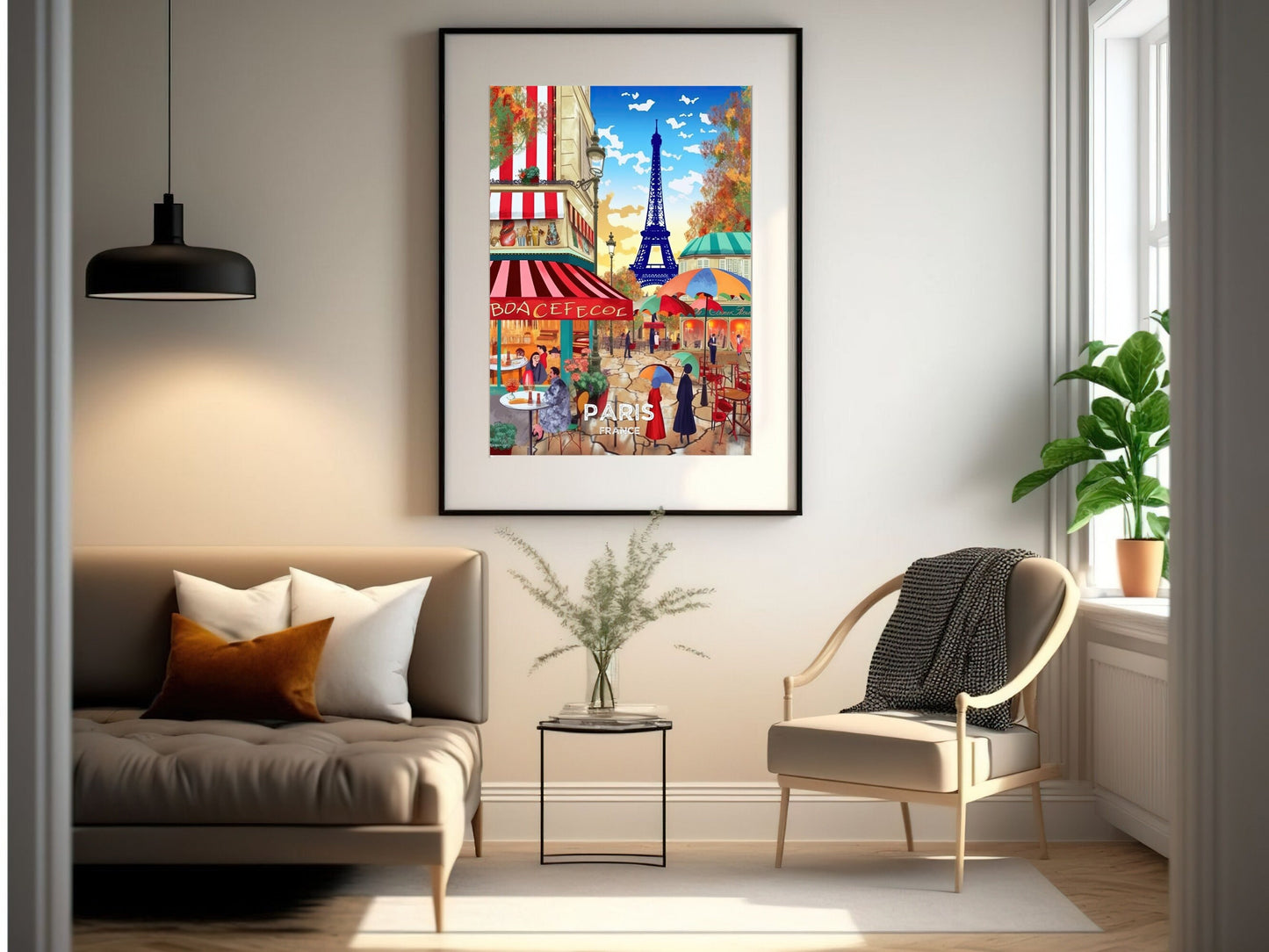 Paris Travel Print | Paris Illustration | Paris Wall Art | France Print | Paris Print| Paris France Print Painting | Paris Affiche | ID 031