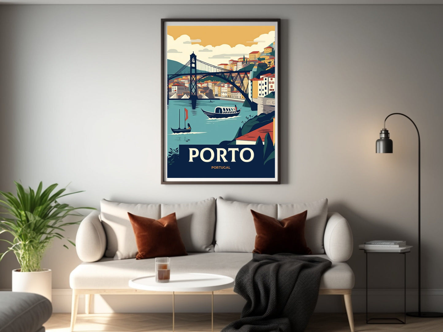 Porto Travel Print | Porto Illustration | Porto Art | Porto Print | Portugal Print | Portugal Decor | Porto Poster | Travel gift | ID 037