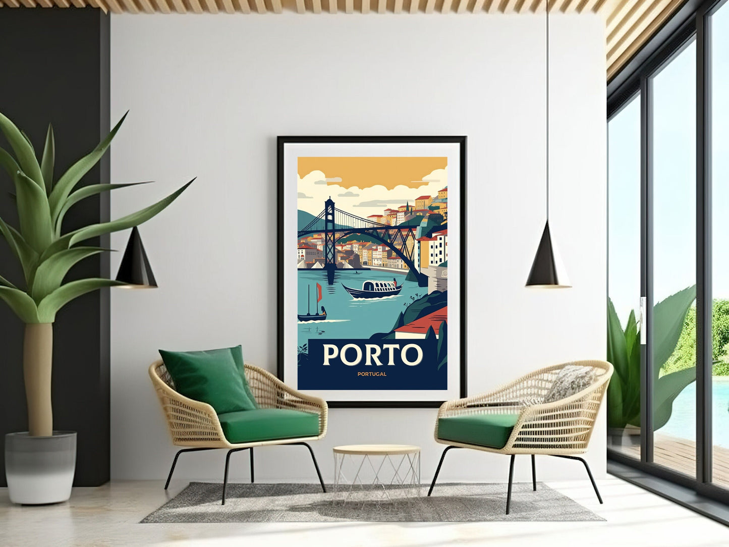 Porto Travel Print | Porto Illustration | Porto Art | Porto Print | Portugal Print | Portugal Decor | Porto Poster | Travel gift | ID 037