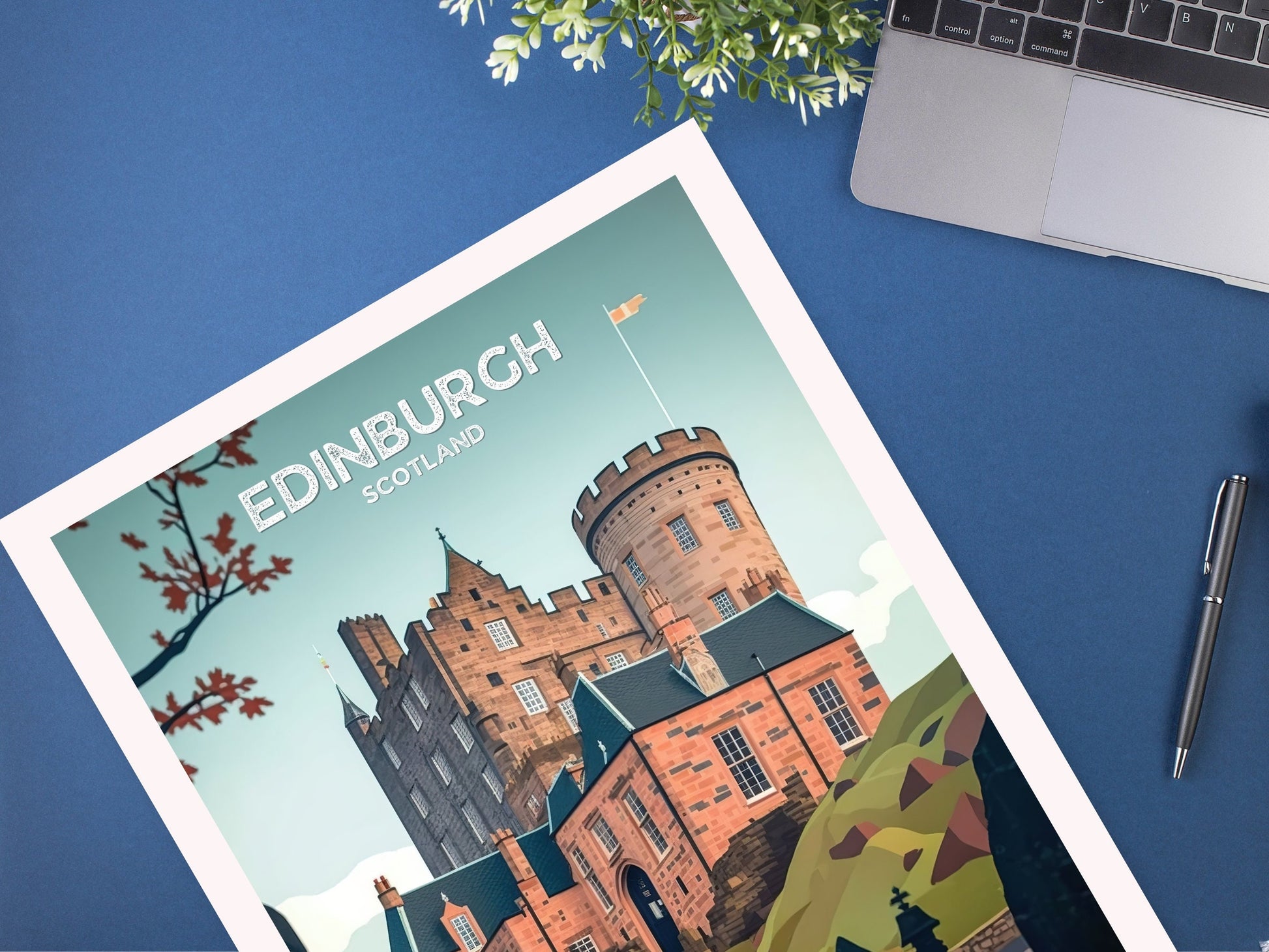 Edinburgh Travel Print | Edinburgh Illustration | Edinburgh Wall Art | Edinburgh Castle Print | Scotland Print | Scotland Poster | ID 041