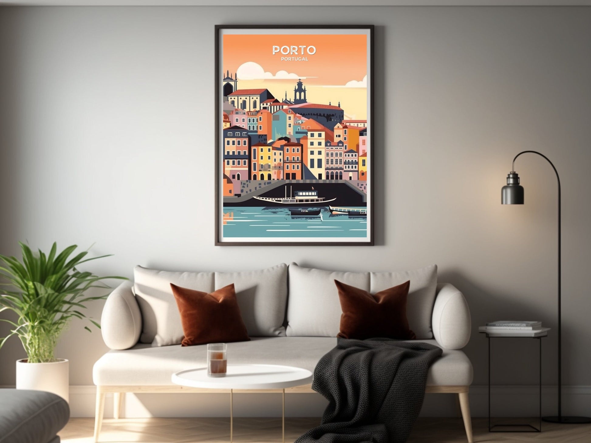 Porto Travel Print | Porto Illustration | Porto Wall Art | Porto Print | Portugal Print | Portugal Home Decor | Porto Poster | ID 044