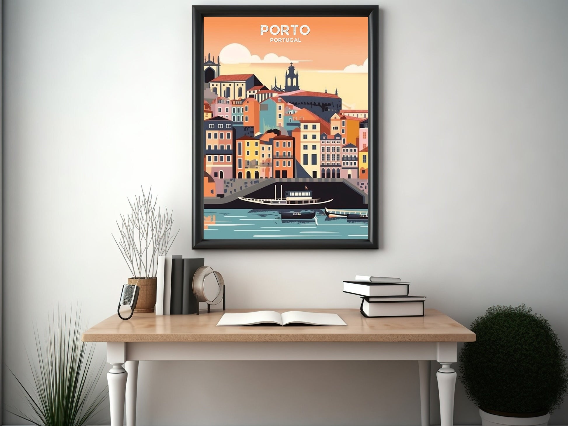 Porto Travel Print | Porto Illustration | Porto Wall Art | Porto Print | Portugal Print | Portugal Home Decor | Porto Poster | ID 044